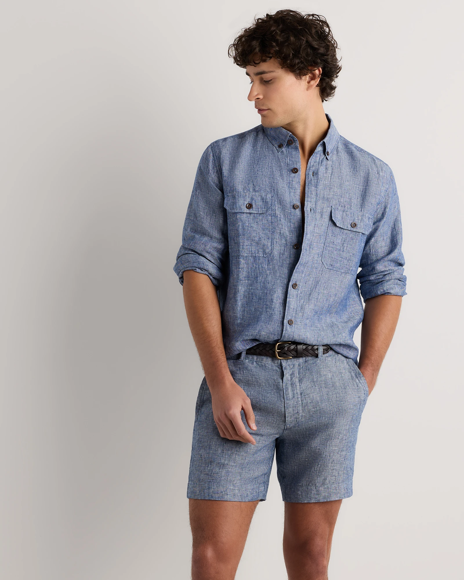 100% European Linen Trouser Shorts