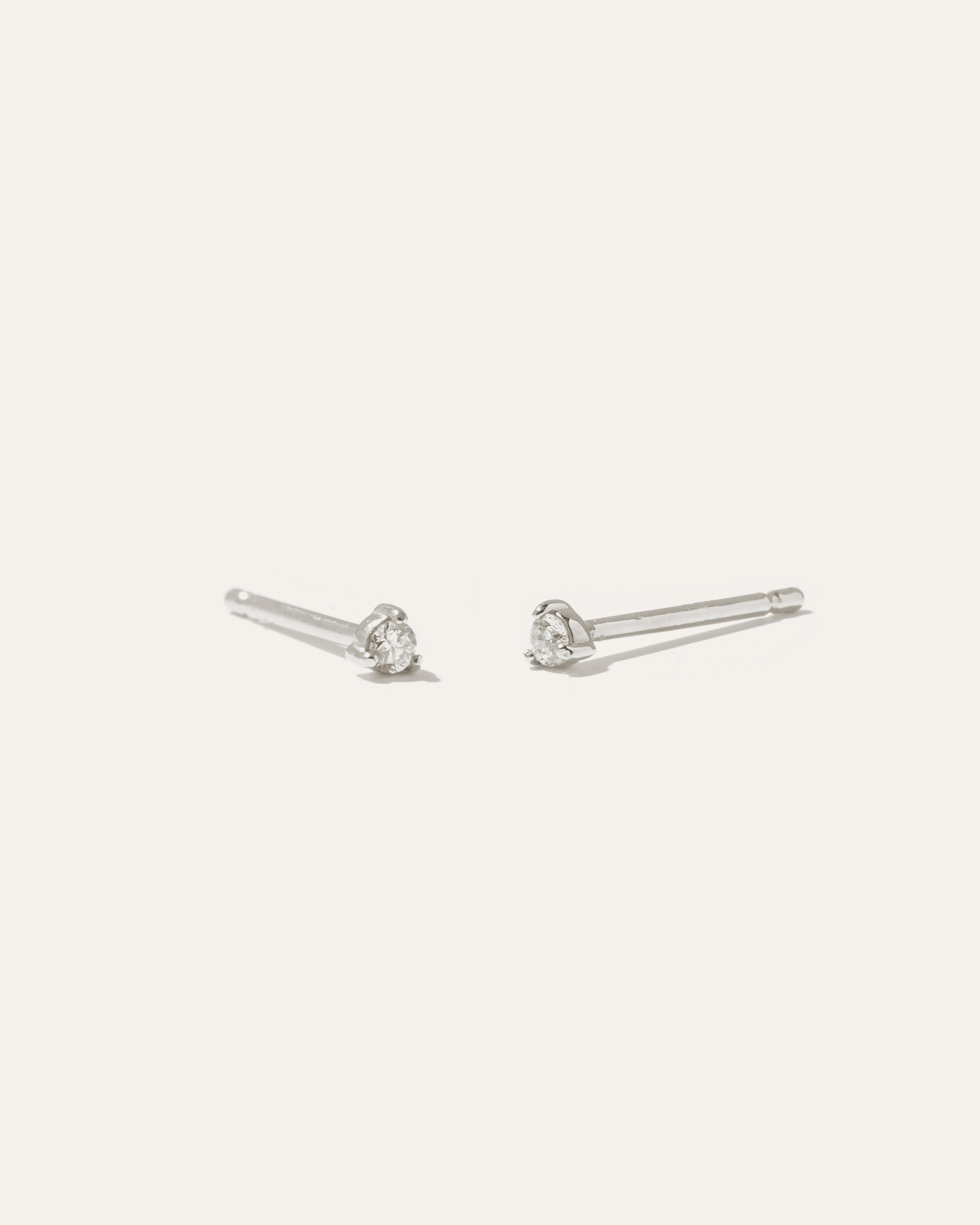 White Gold 14K Gold Diamond Tiny Studs