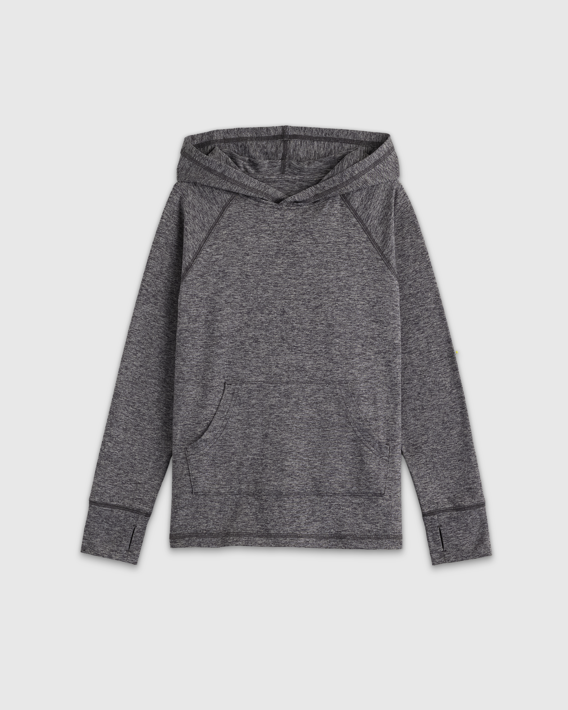Heather Grey Flowknit Pullover Hoodie