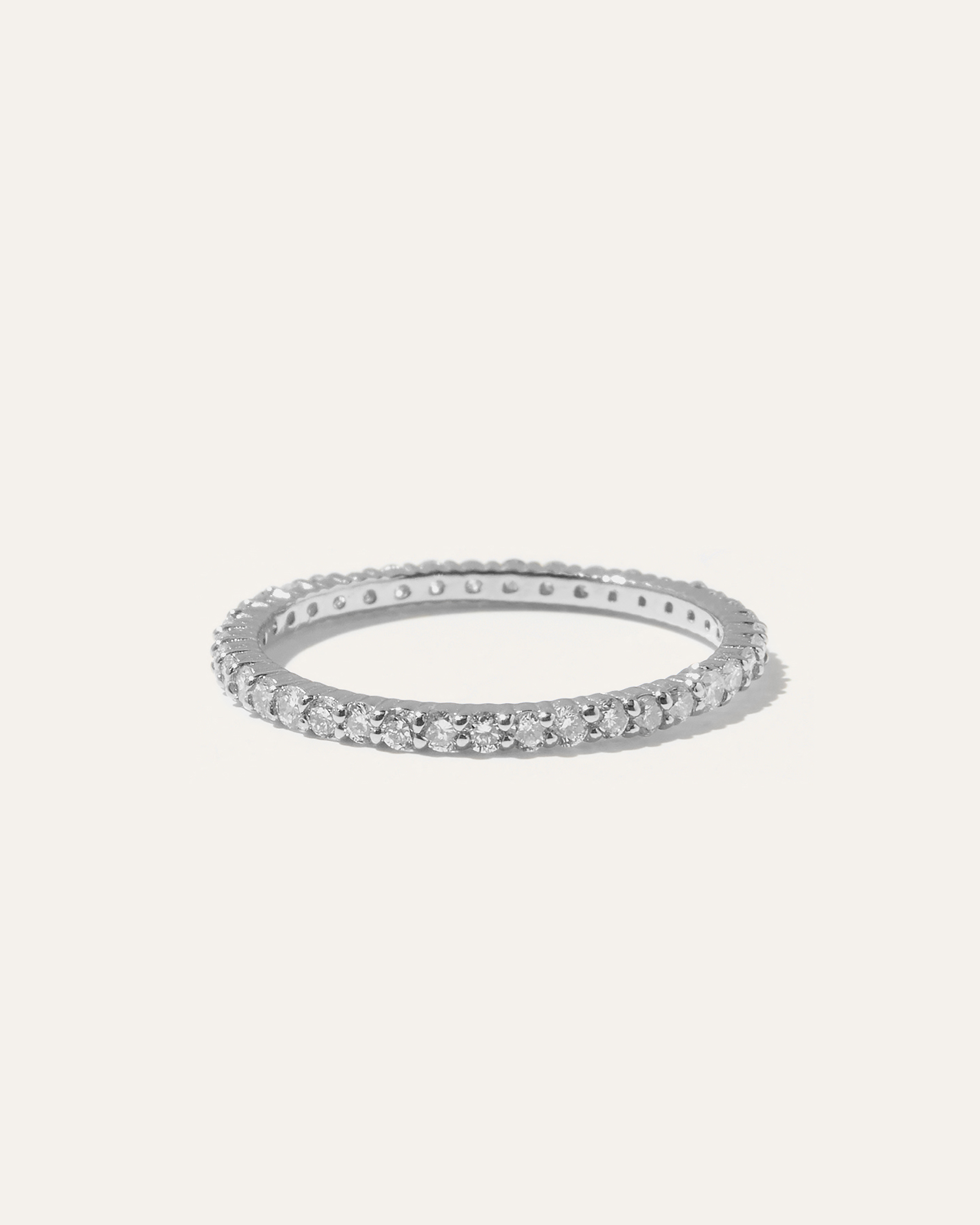 White Gold Diamond Shared Prong Eternity Band