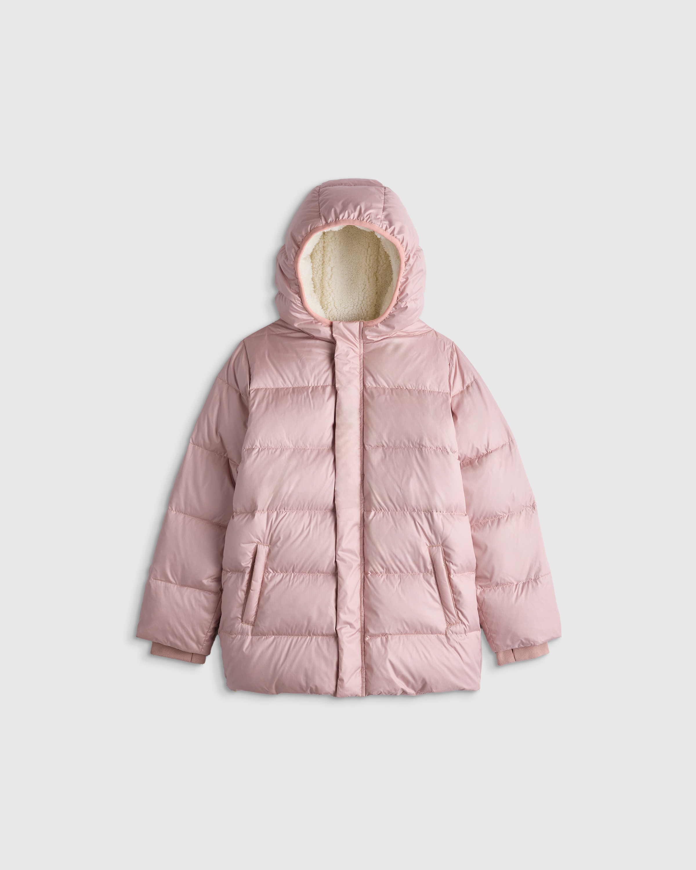 Pale Mauve Heavyweight Down Puffer Coat