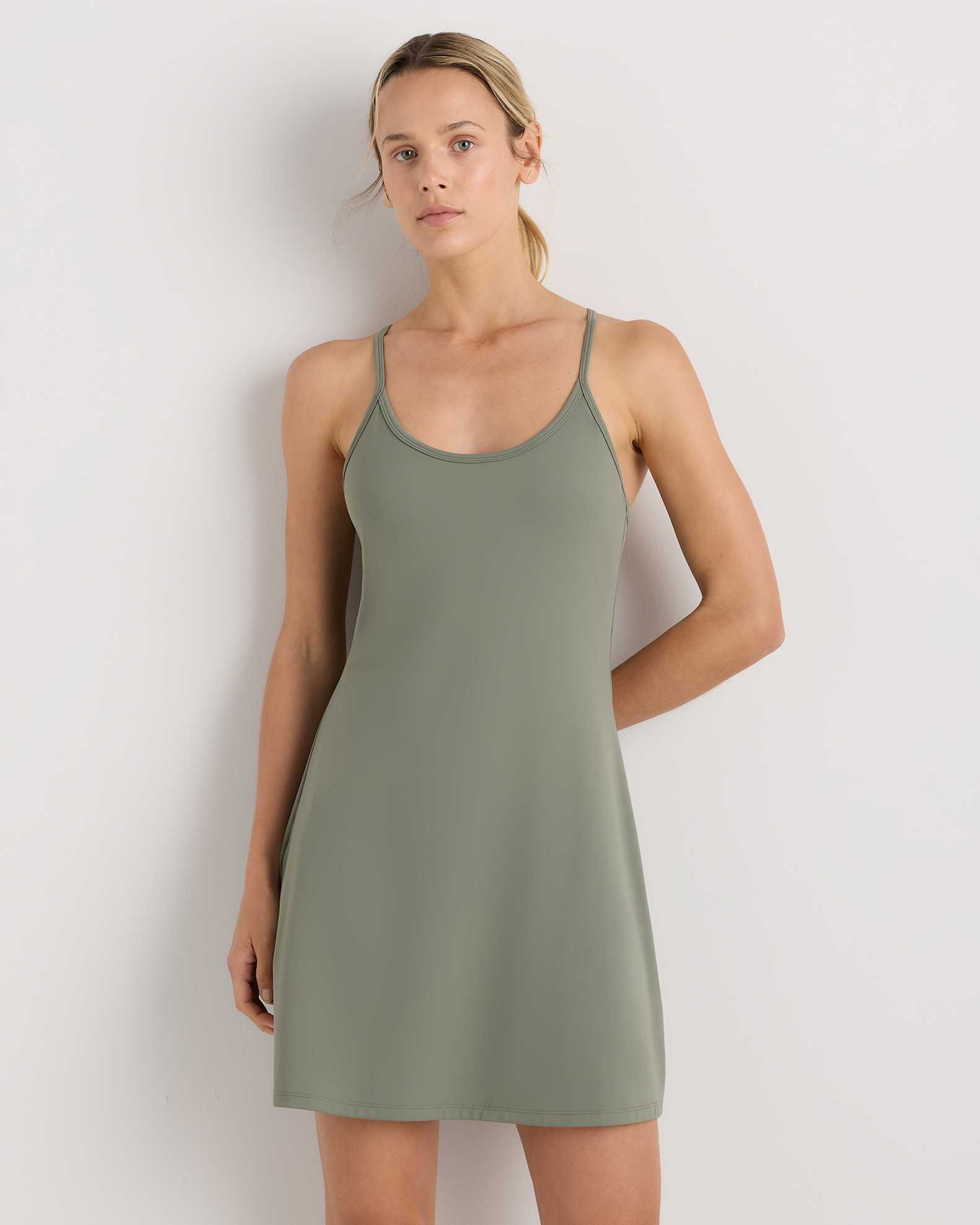 Women's Ultra-Form Active Dress in Black, Size XL, Nylon/Spandex by Quince Women's Ultra-Form Active Dress in Black, Size XL, Nylon/Spandex by Quince