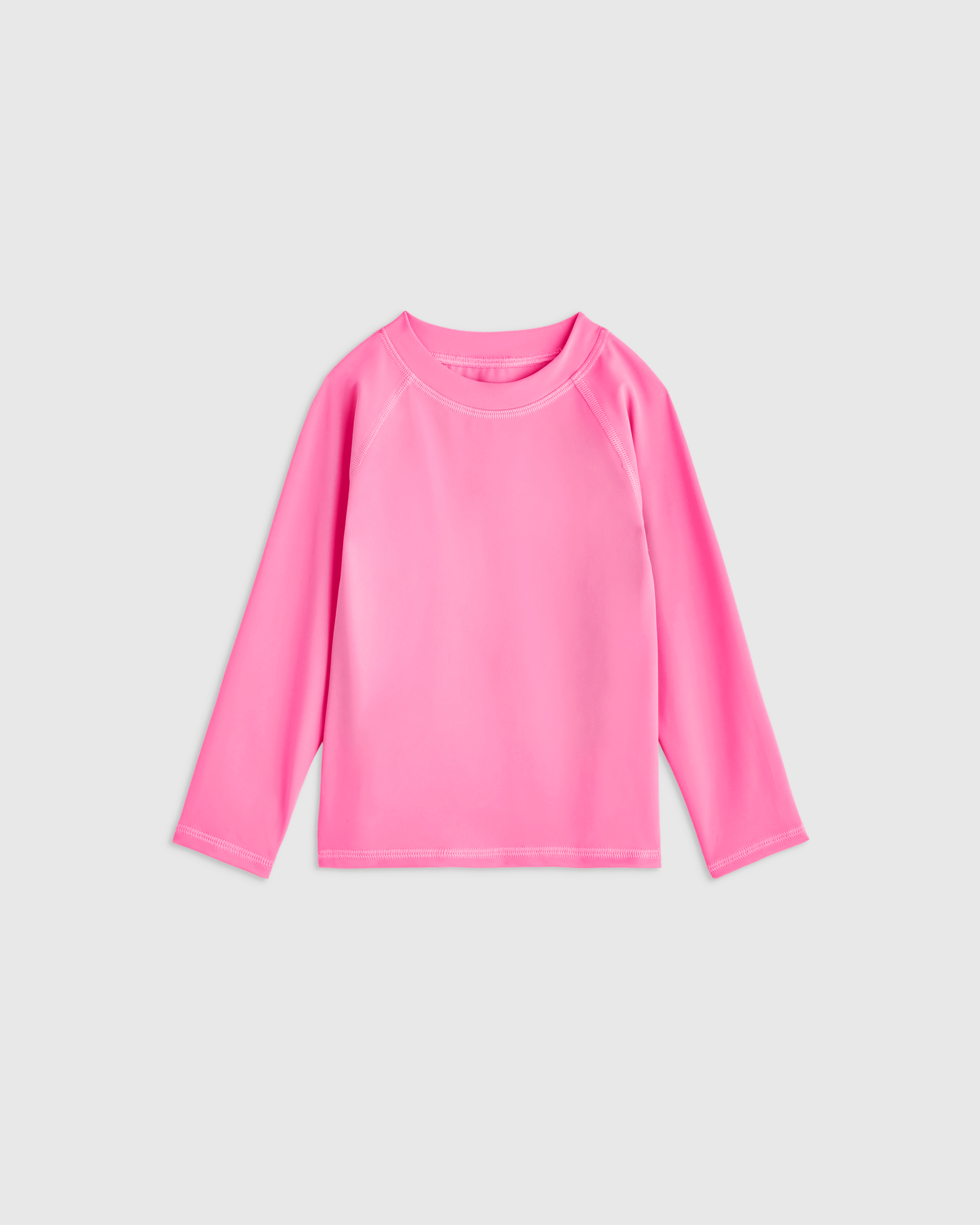 Watermelon Pink Long Sleeve Raglan Rash Guard
