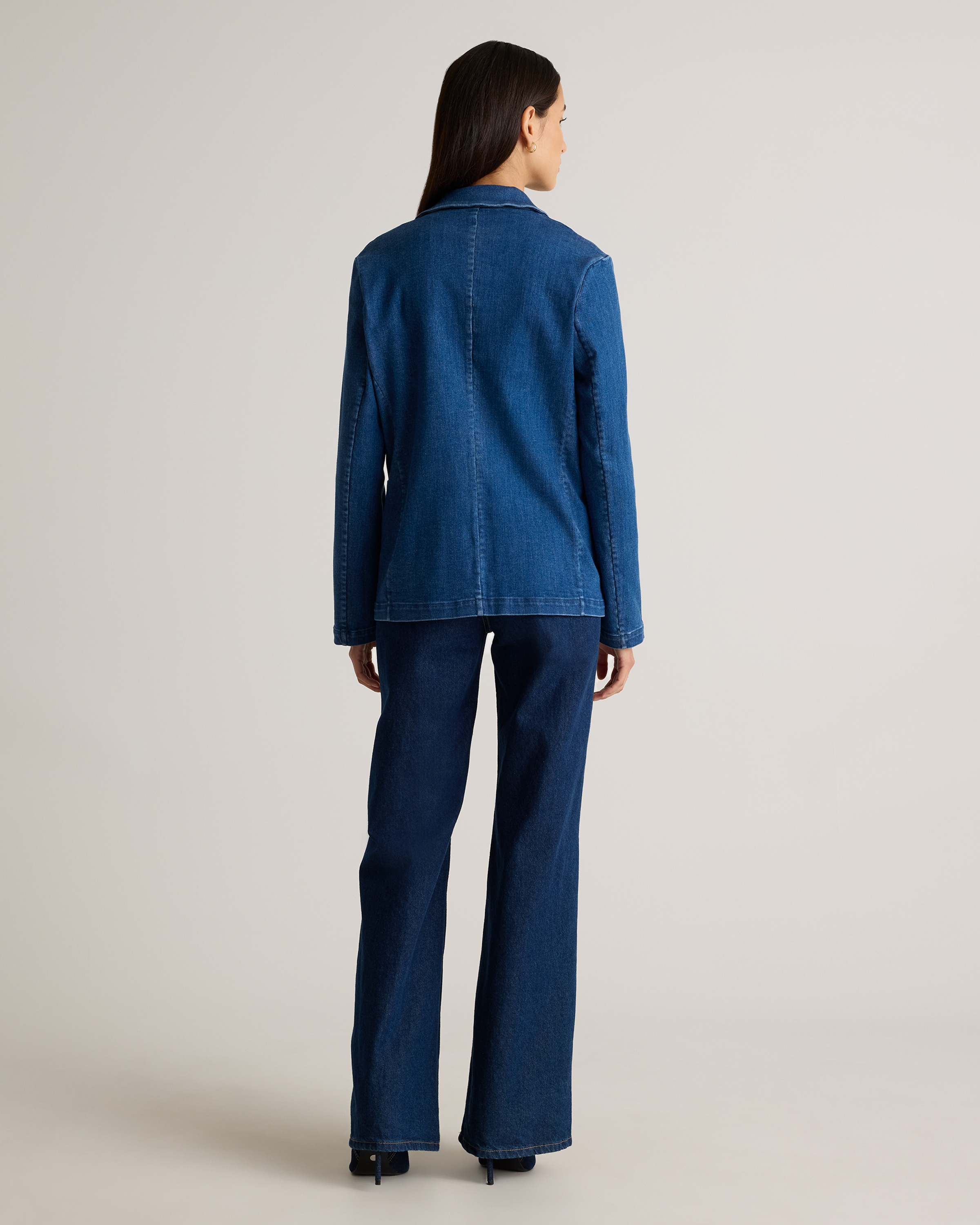 Stretch Denim Blazer