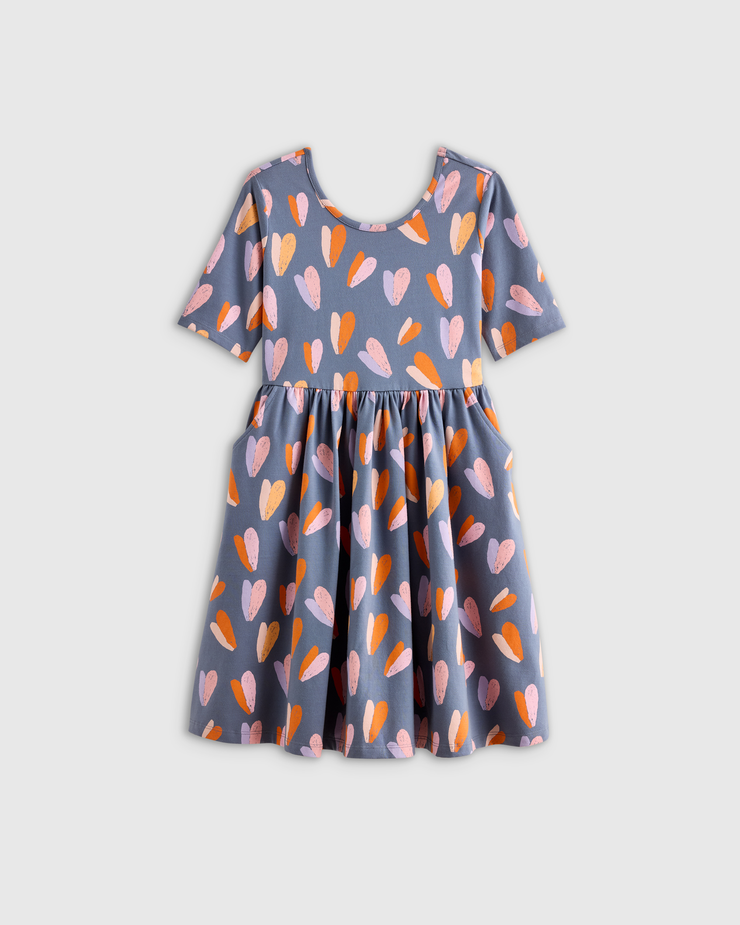 Multi Hearts Organic Cotton Skater Dress 
