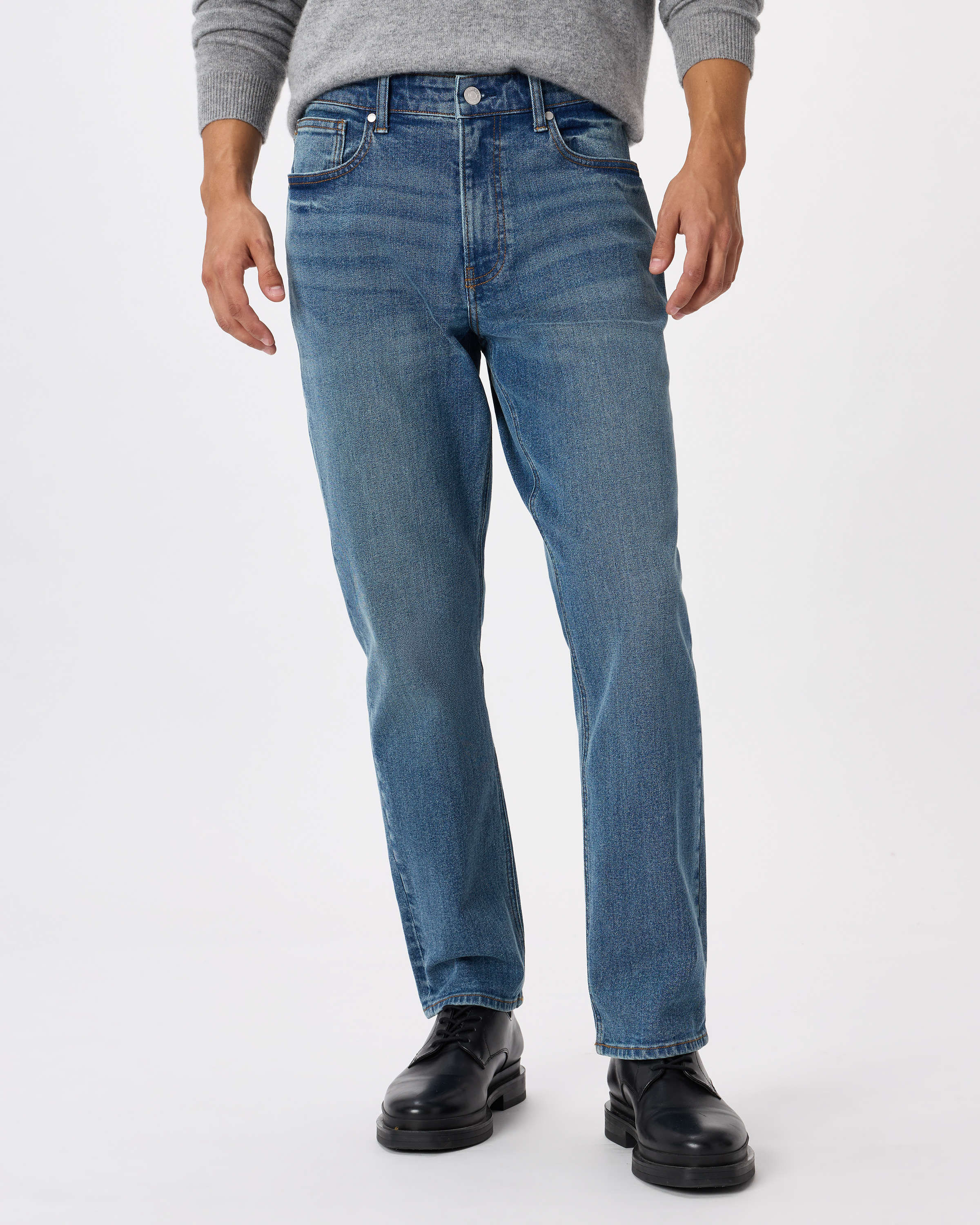 Quince Men's Warren Stretch Athletic Tapered Jeans In Blue