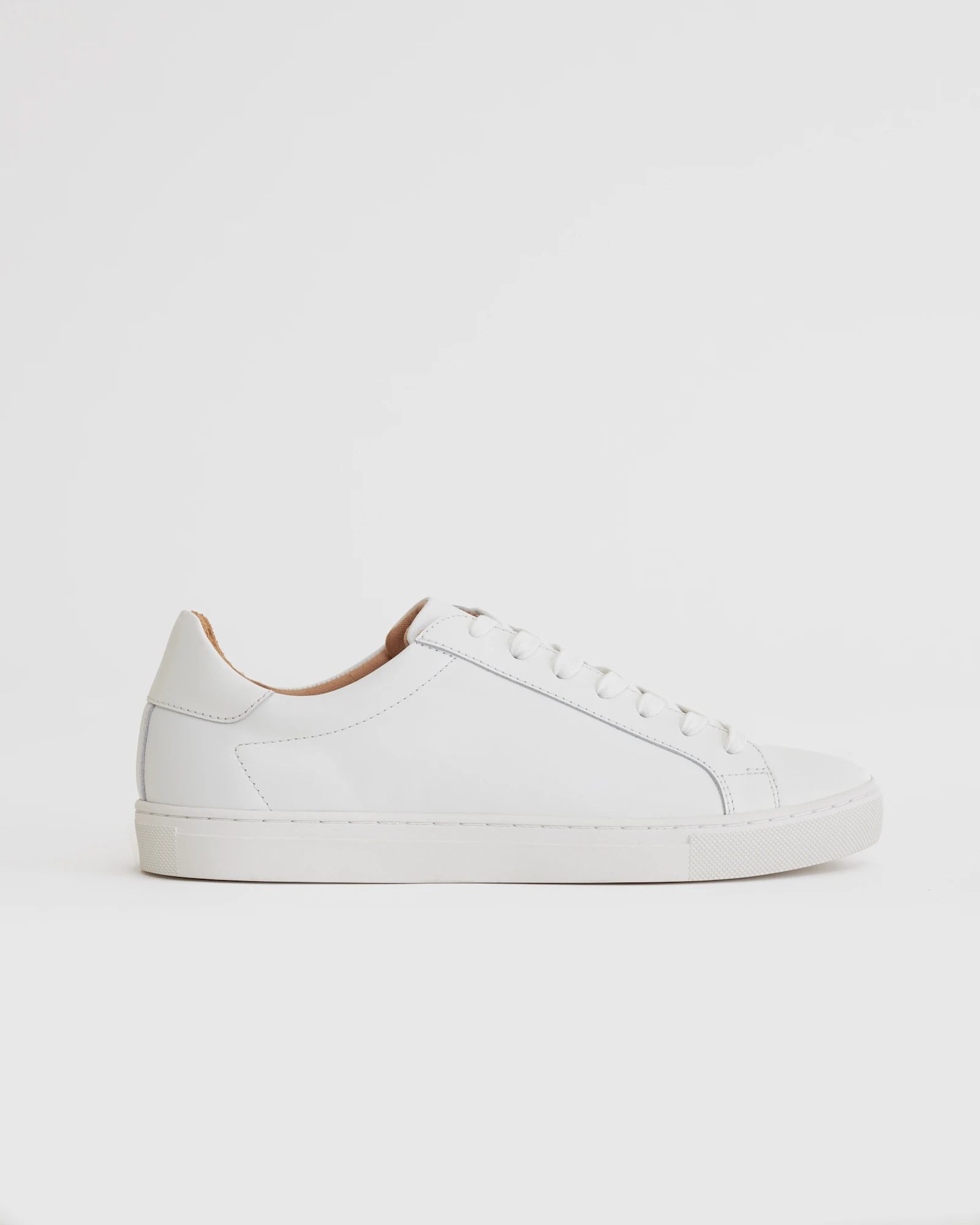 100% Leather Everyday Sneaker in White