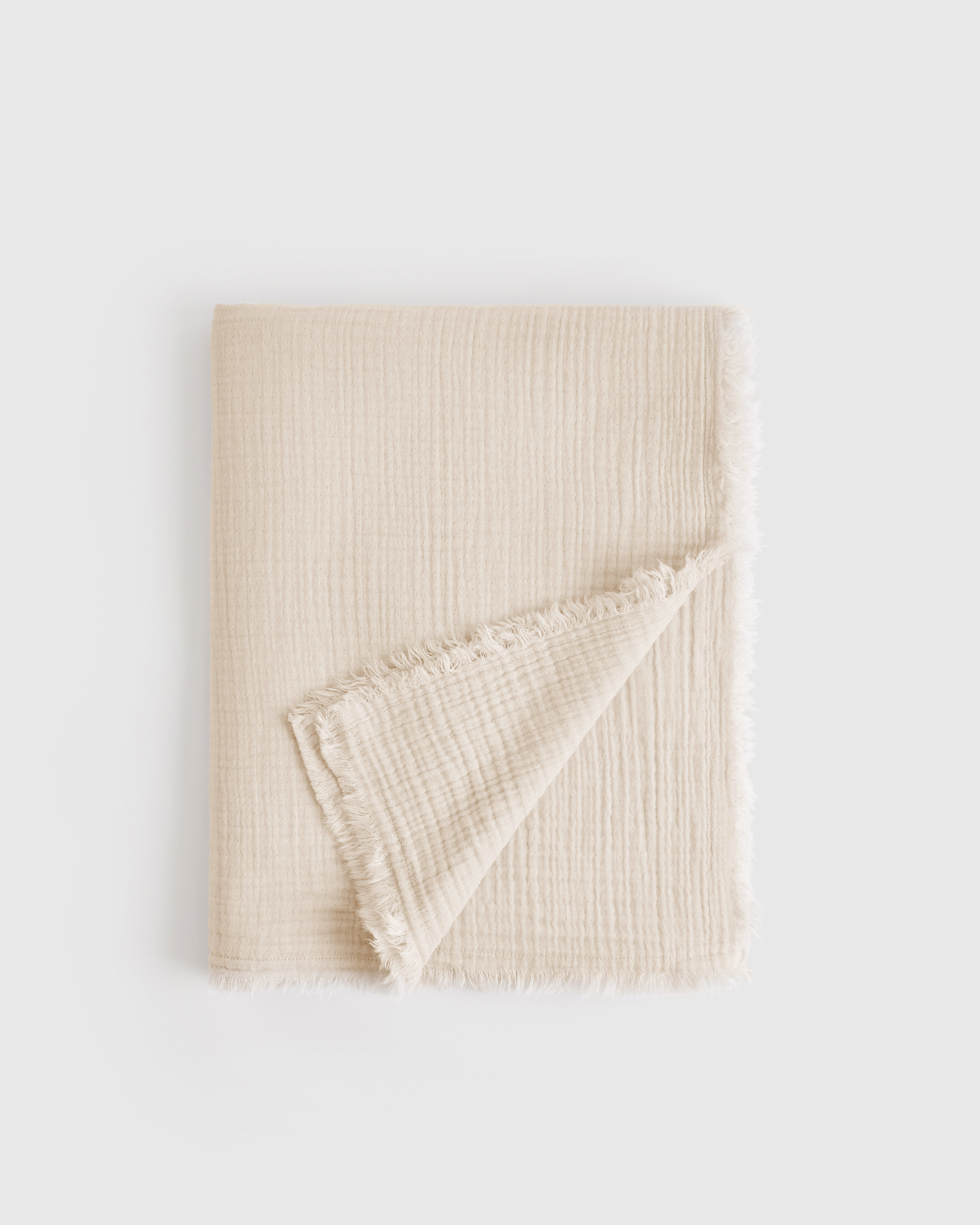 Undyed Organic Airy Gauze Throw