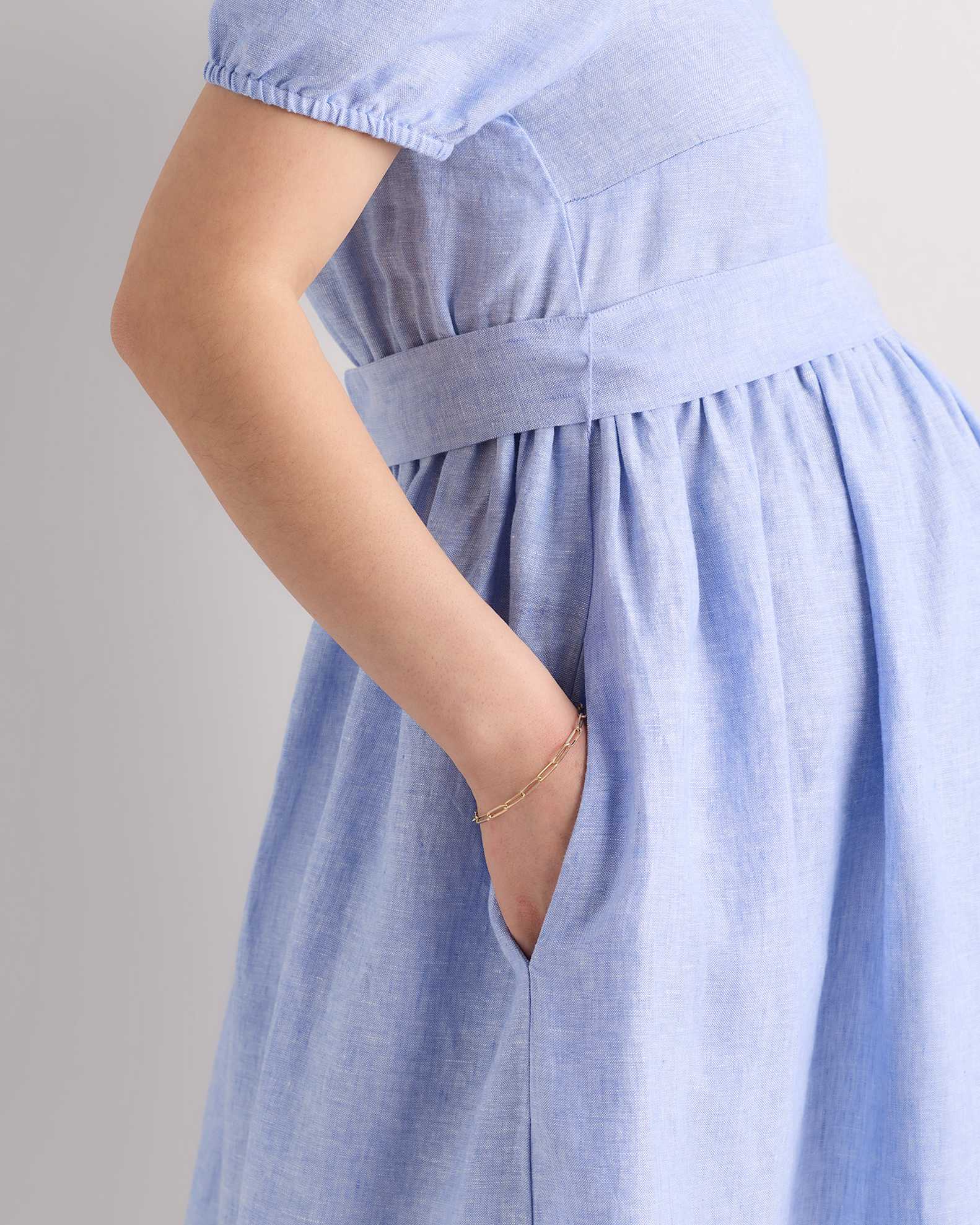 100% European Linen Maternity Short Sleeve Midi Dress 100% European Linen Maternity Short Sleeve Midi Dress