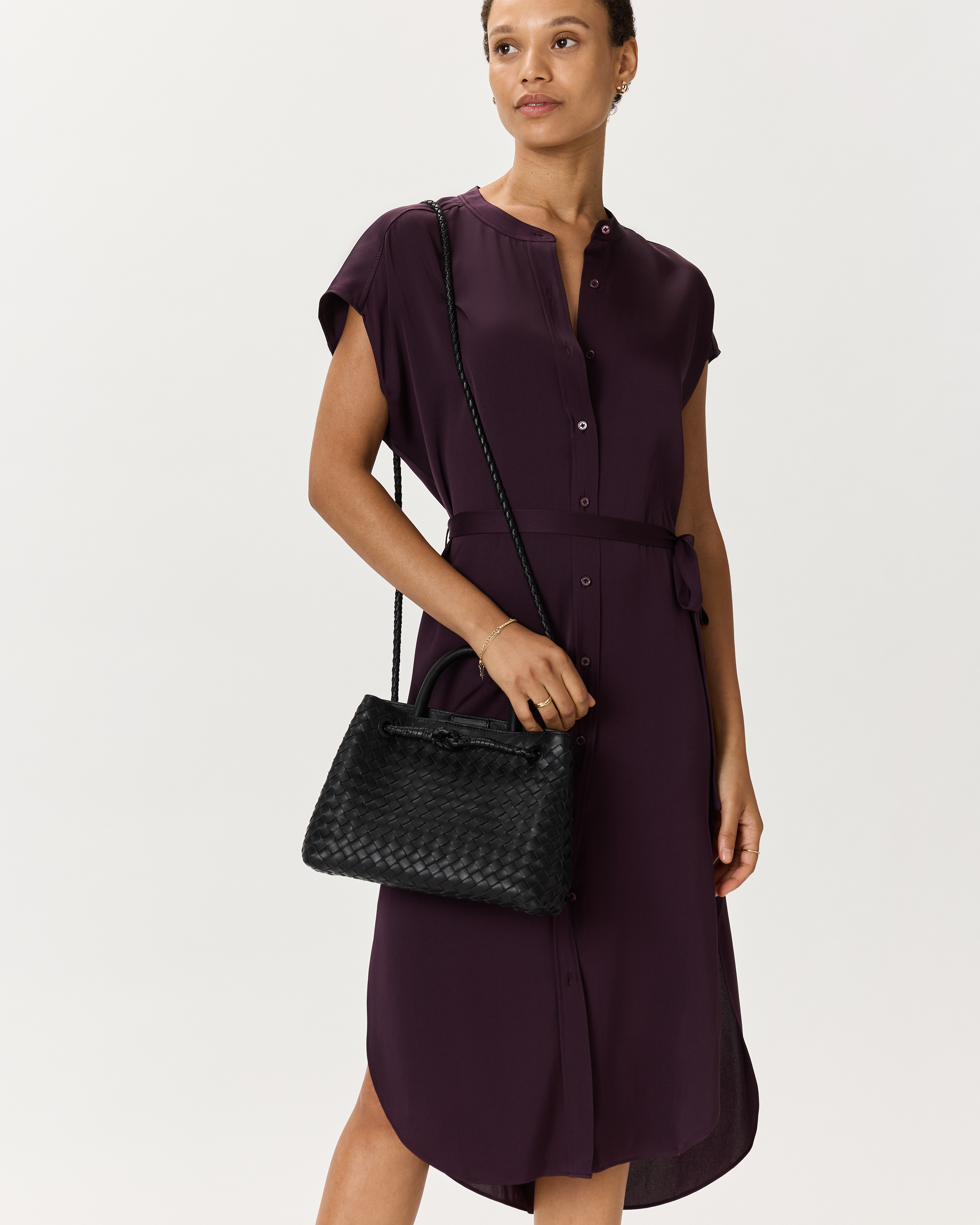 Gw SALE ミニバック Romy Handwoven Mini Satchel in Black
