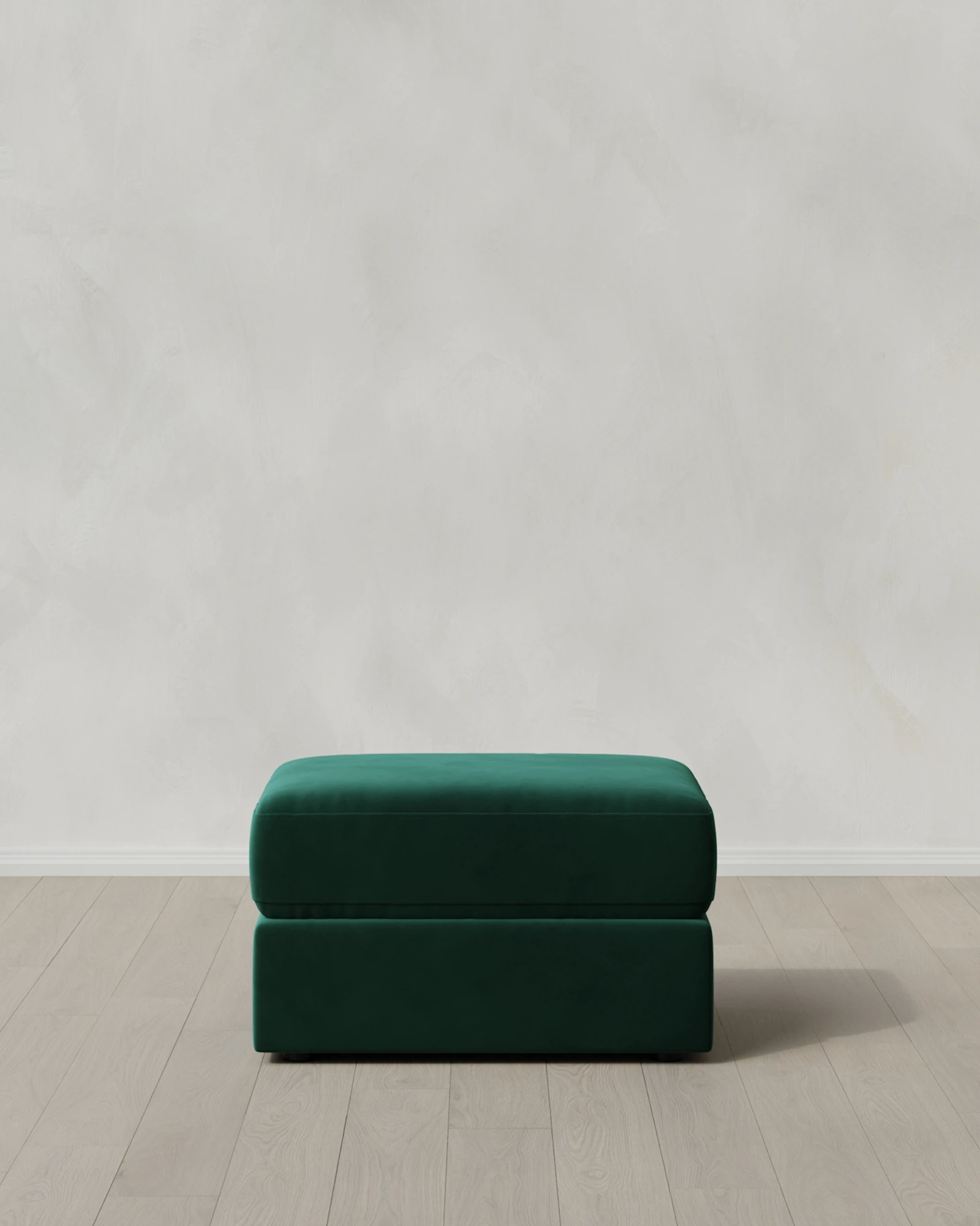 Square Arm Deep Seat Ottoman in Performance Velvet