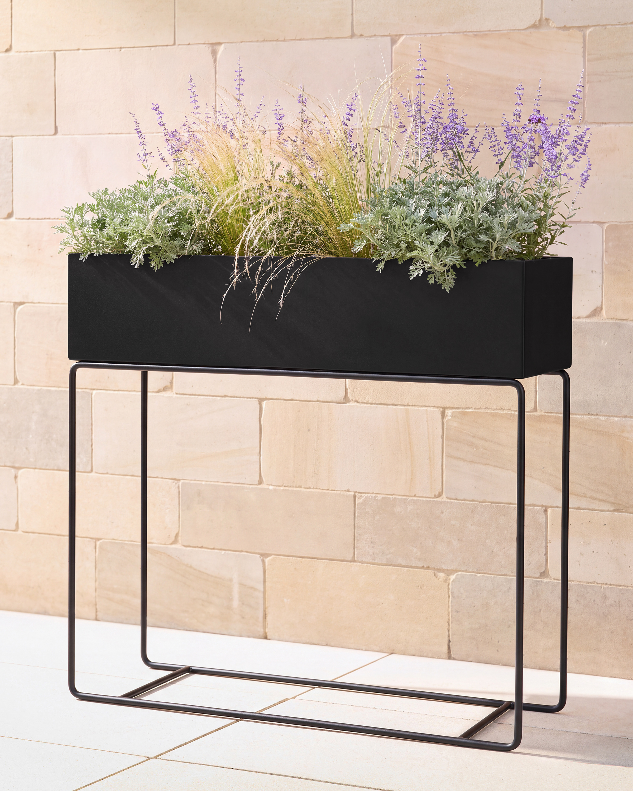 Powder Coated Steel Standing Plant Box - thumbnail 2