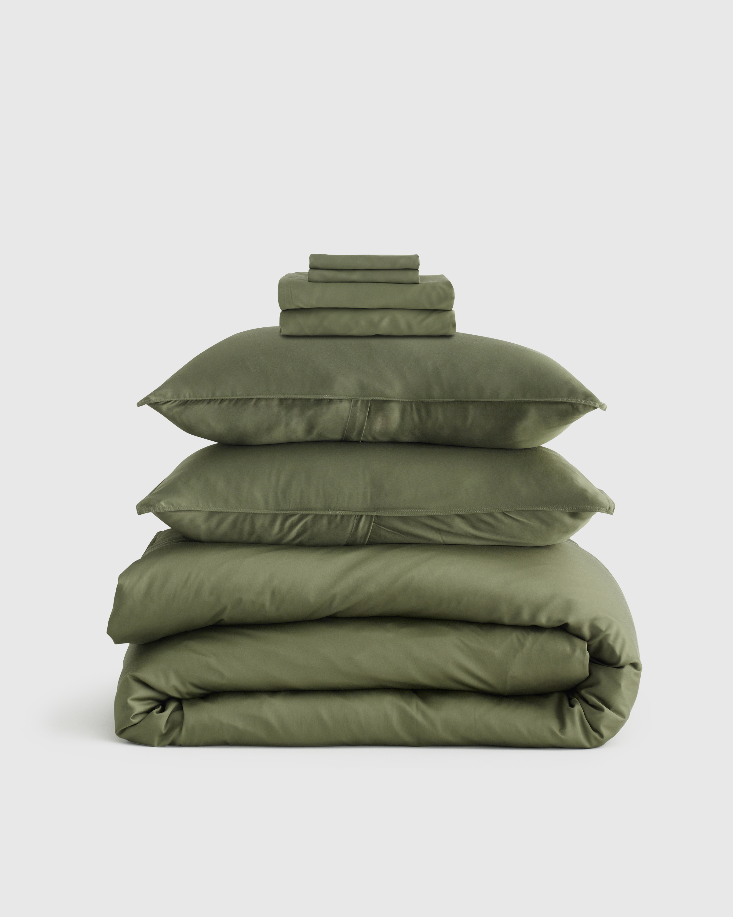 Bamboo Deluxe Bedding Bundle, Olive, Queen