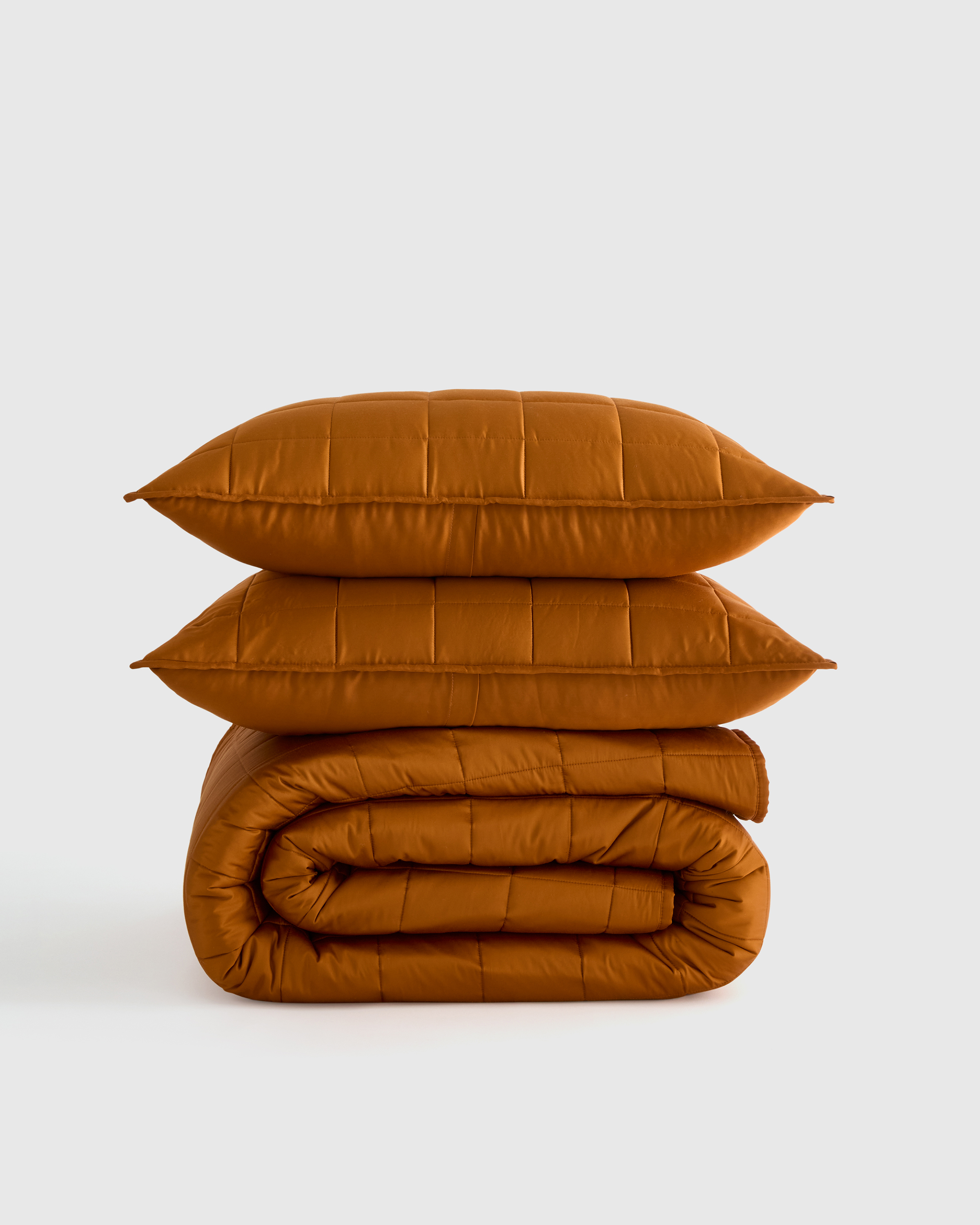 Terracotta Bamboo Box Quilt Set