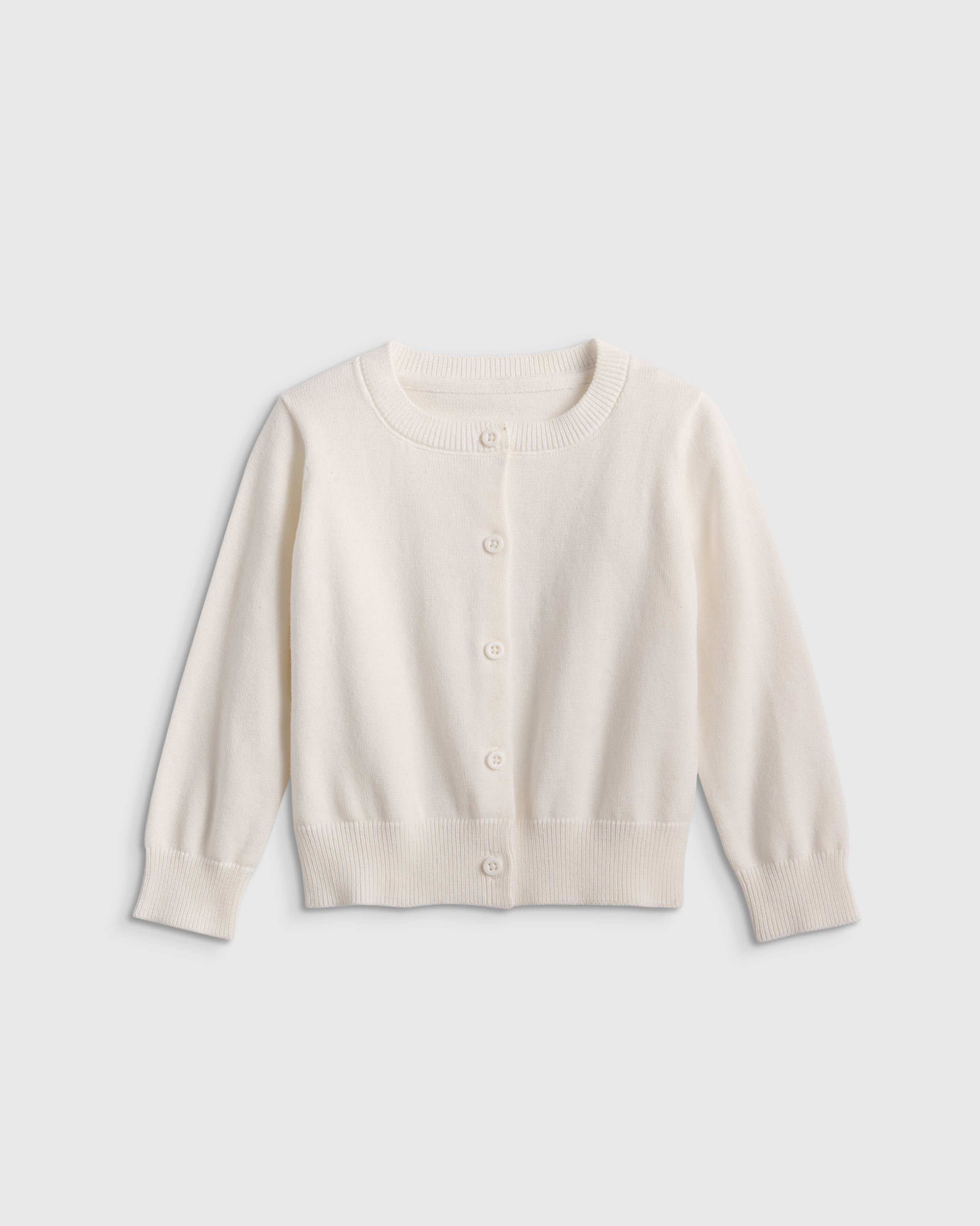 Quince Kids' Crewneck Cardigan Sweater In Neutral