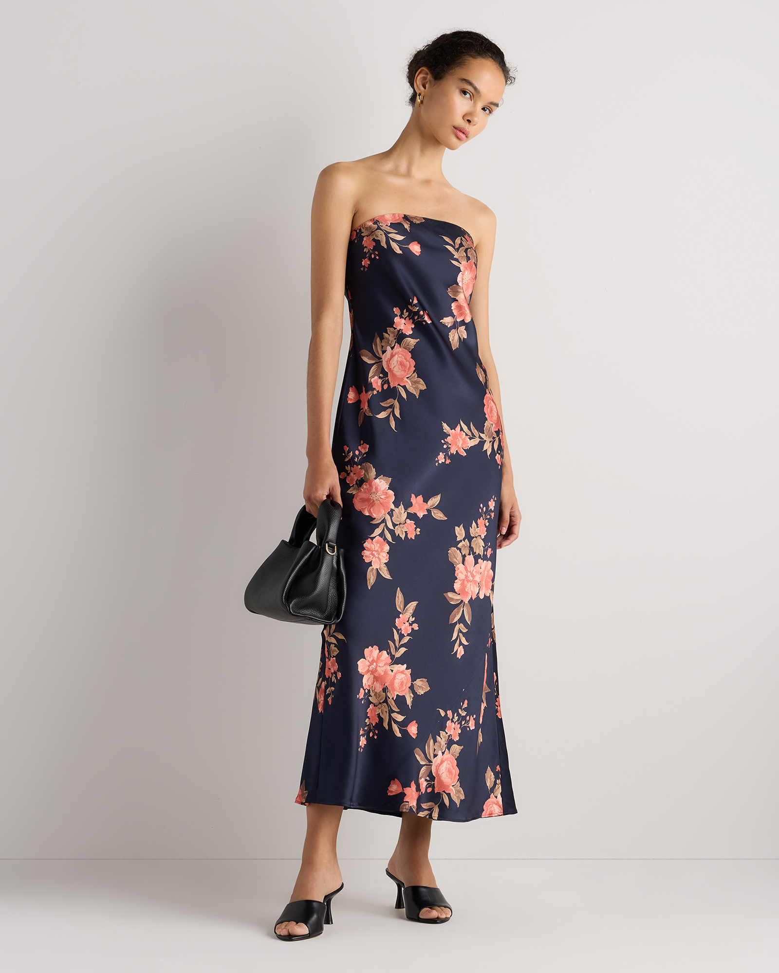 quince washable silk dress Women's 100% Mulberry Slip Dress, XS, Champagne making it a low Washable Stretch Silk Tee Dress