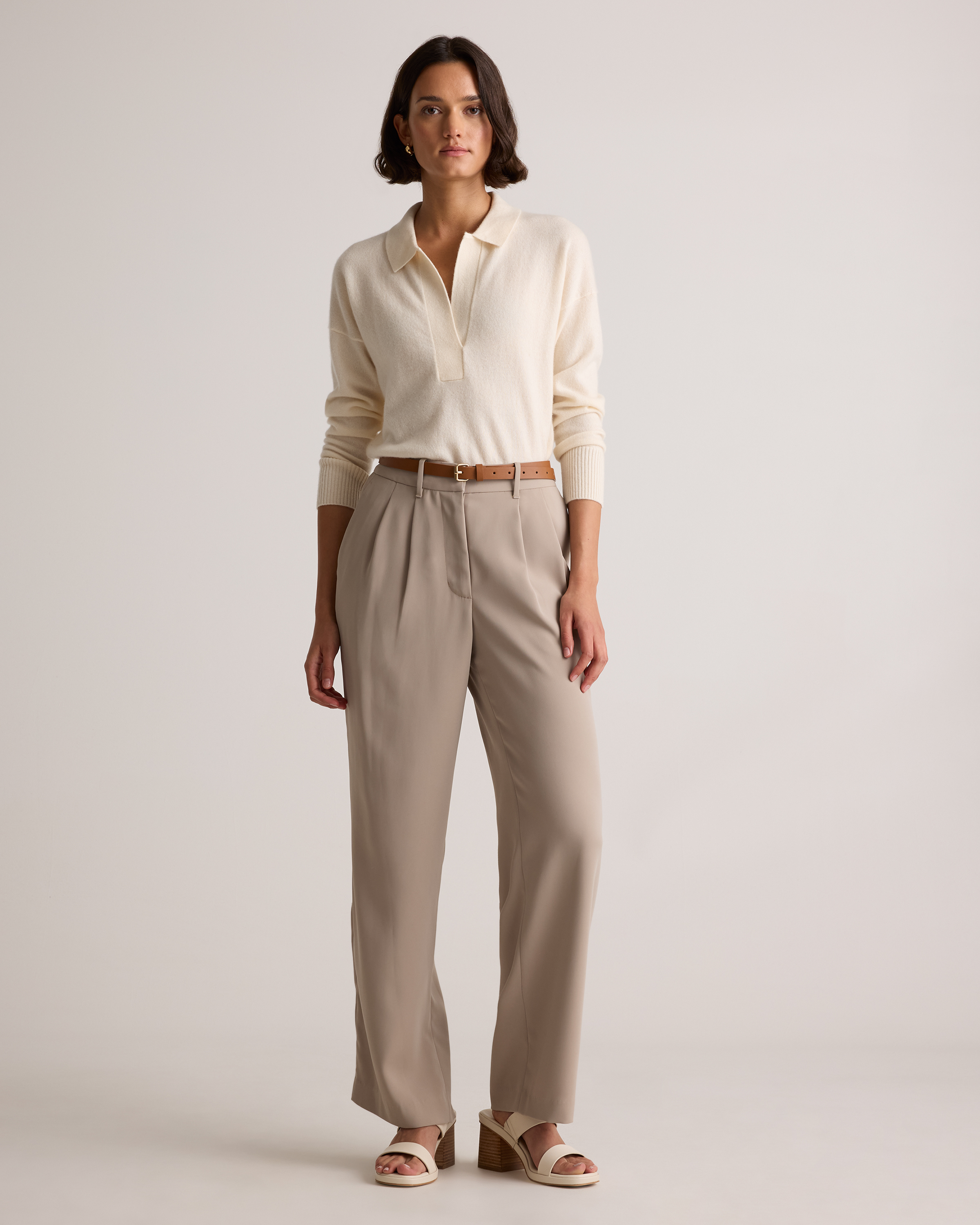 Women's Mongolian Cashmere Polo Sweater