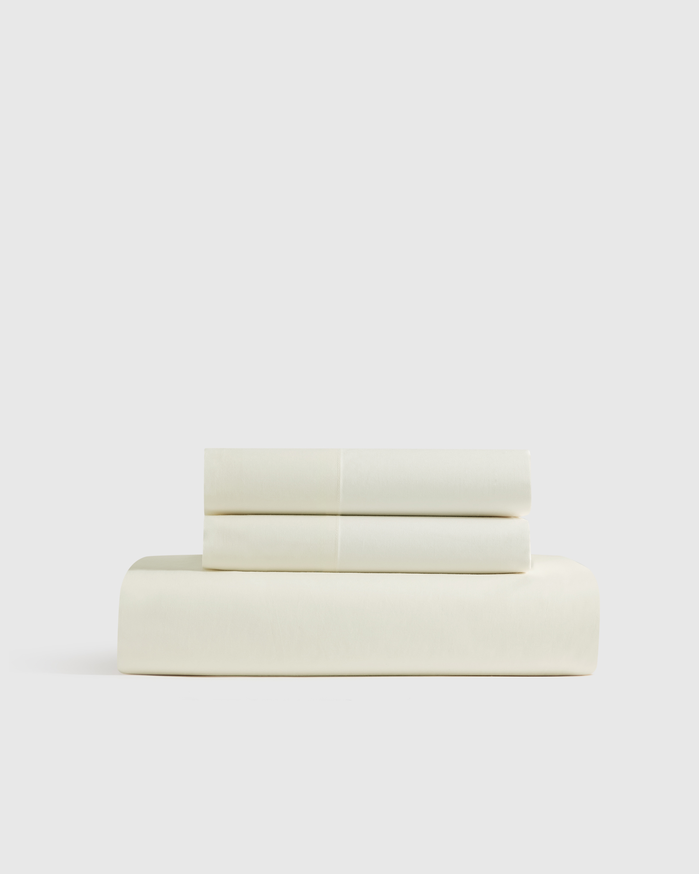 Ivory Organic Crisp Percale Fitted Sheet Set