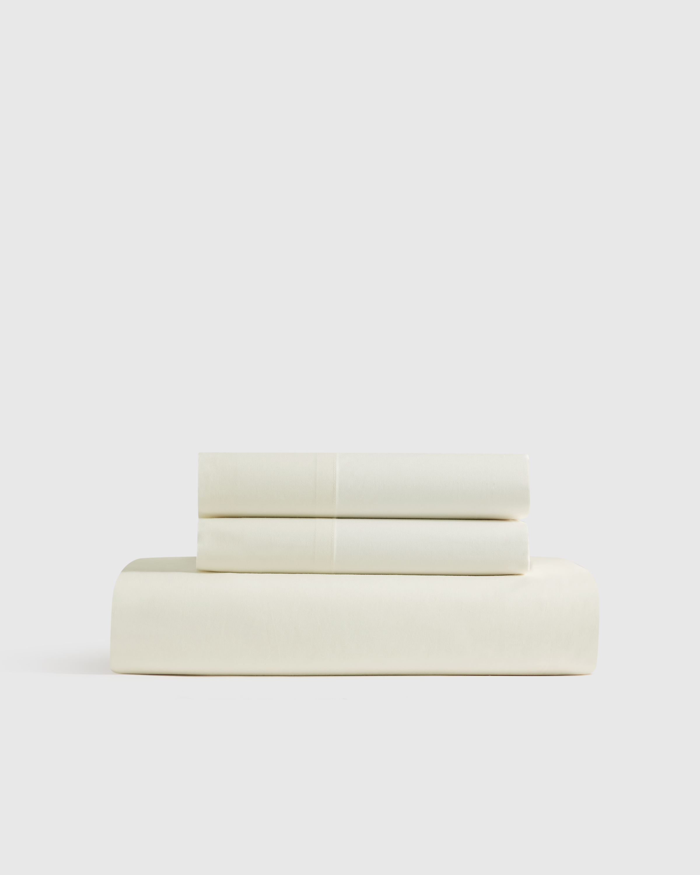 Ivory Classic Organic Percale Fitted Sheet Set