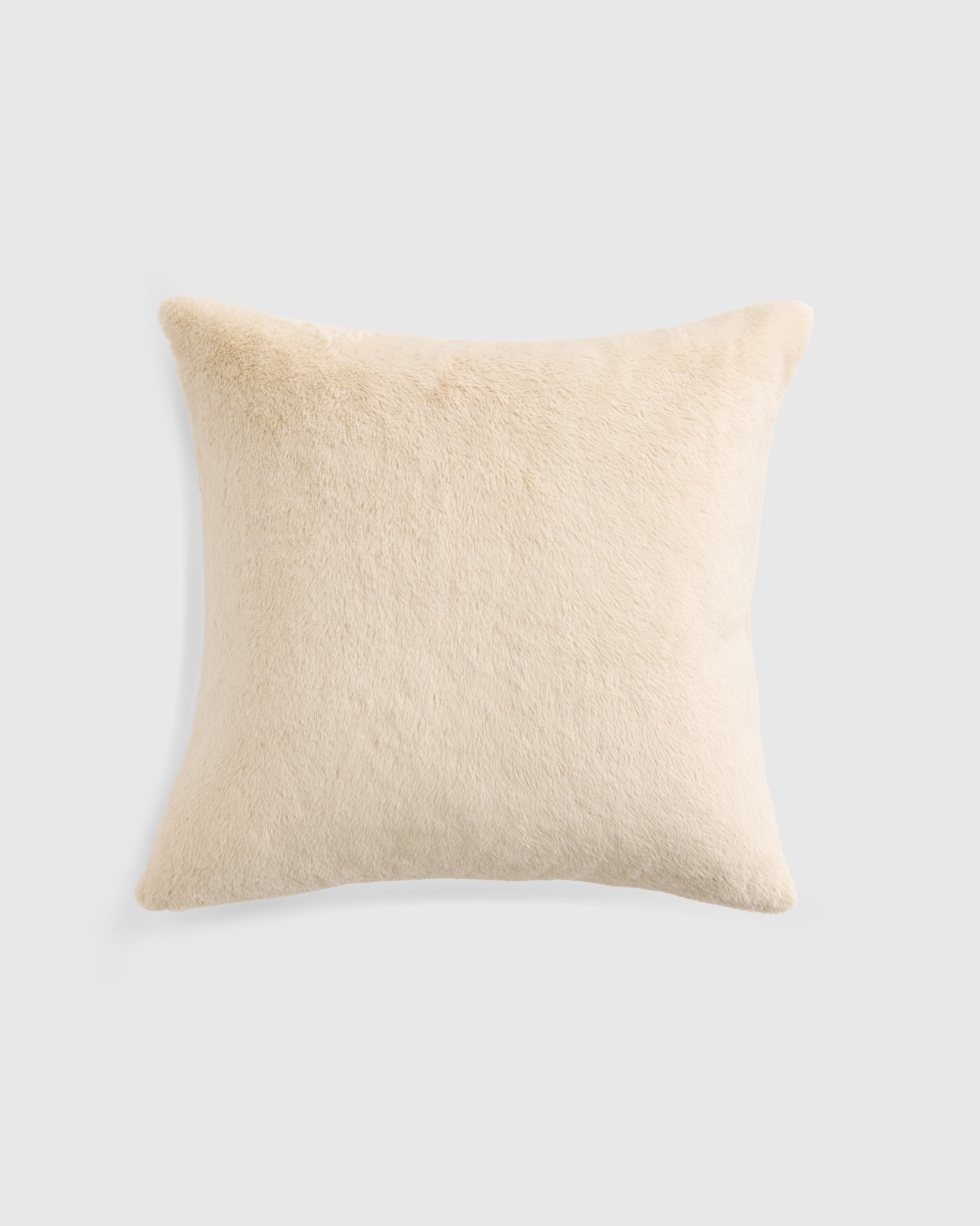 Light Camel Plush Recycled Faux Fur Pillow Cover