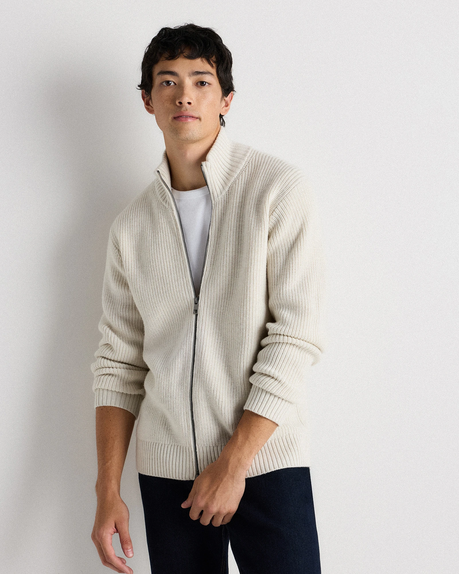 Australian Merino Wool Full Zip Sweater
