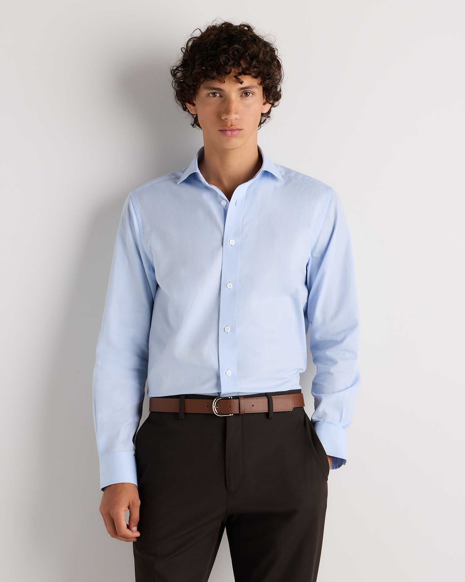 cotton cashmere dress shirt Sky Cashmere Blend Dress Shirt