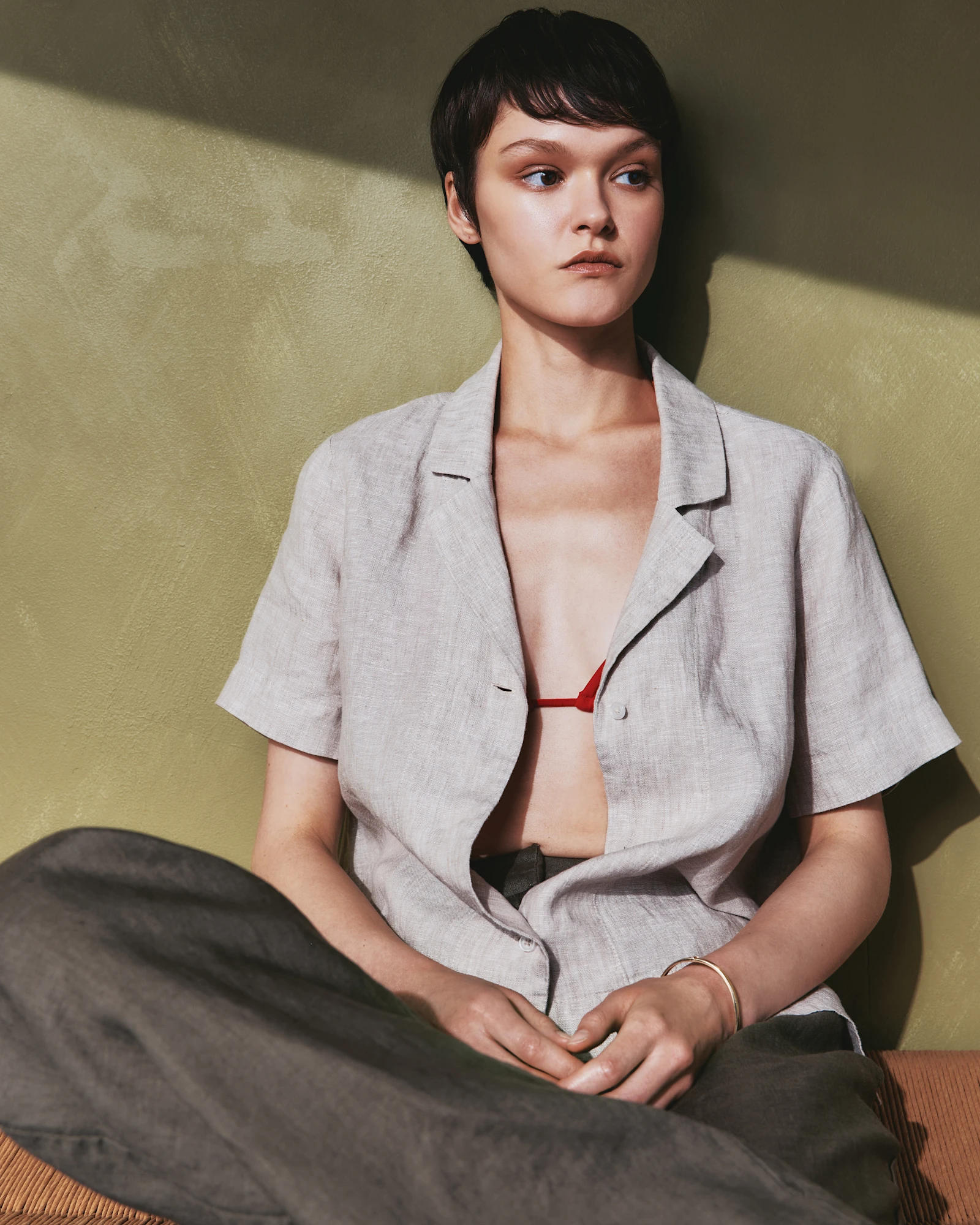 Women's 100% European Linen Short Sleeve Shirt