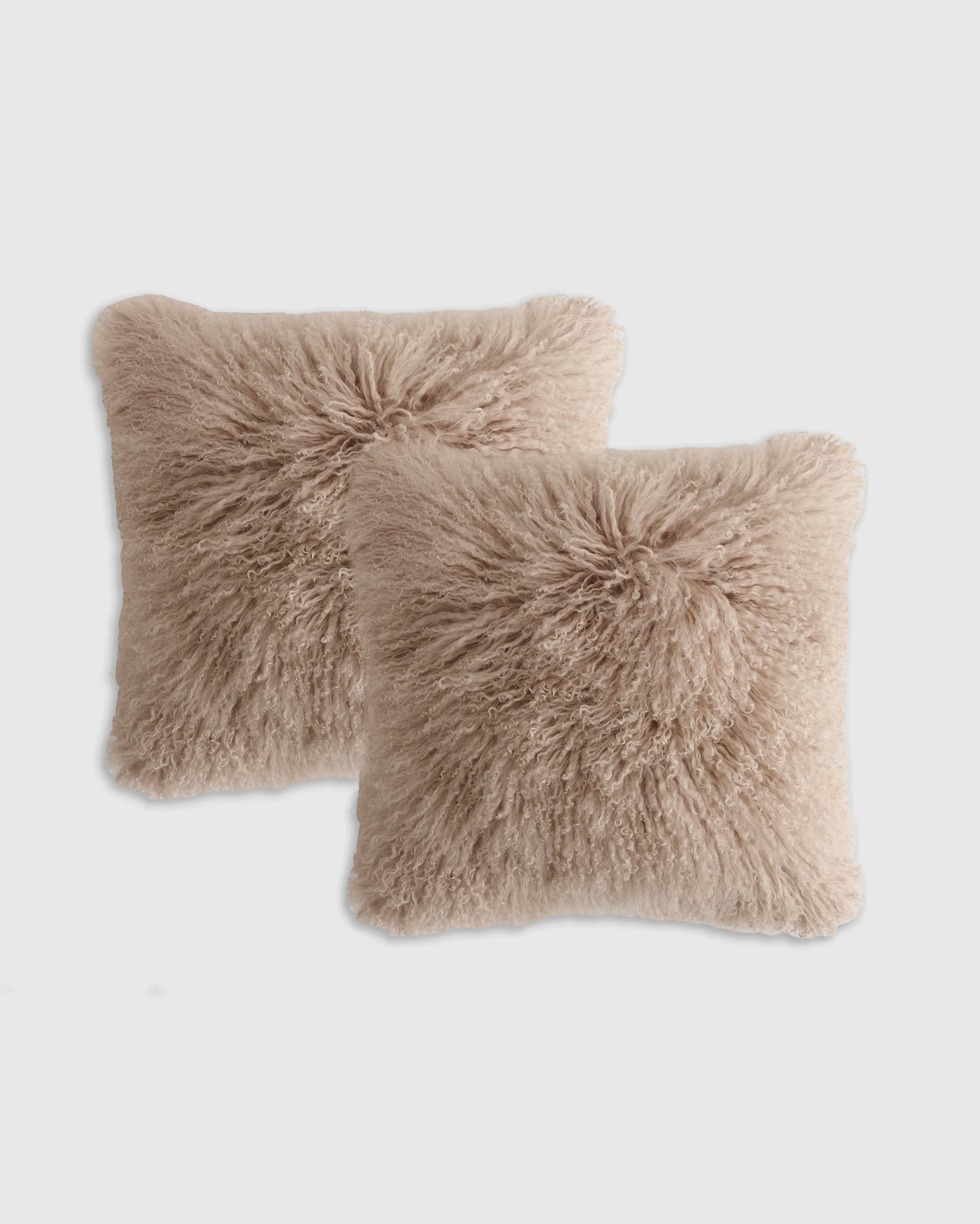Luxe Mongolian Lamb Pillow Cover (Set of 2) by Quince