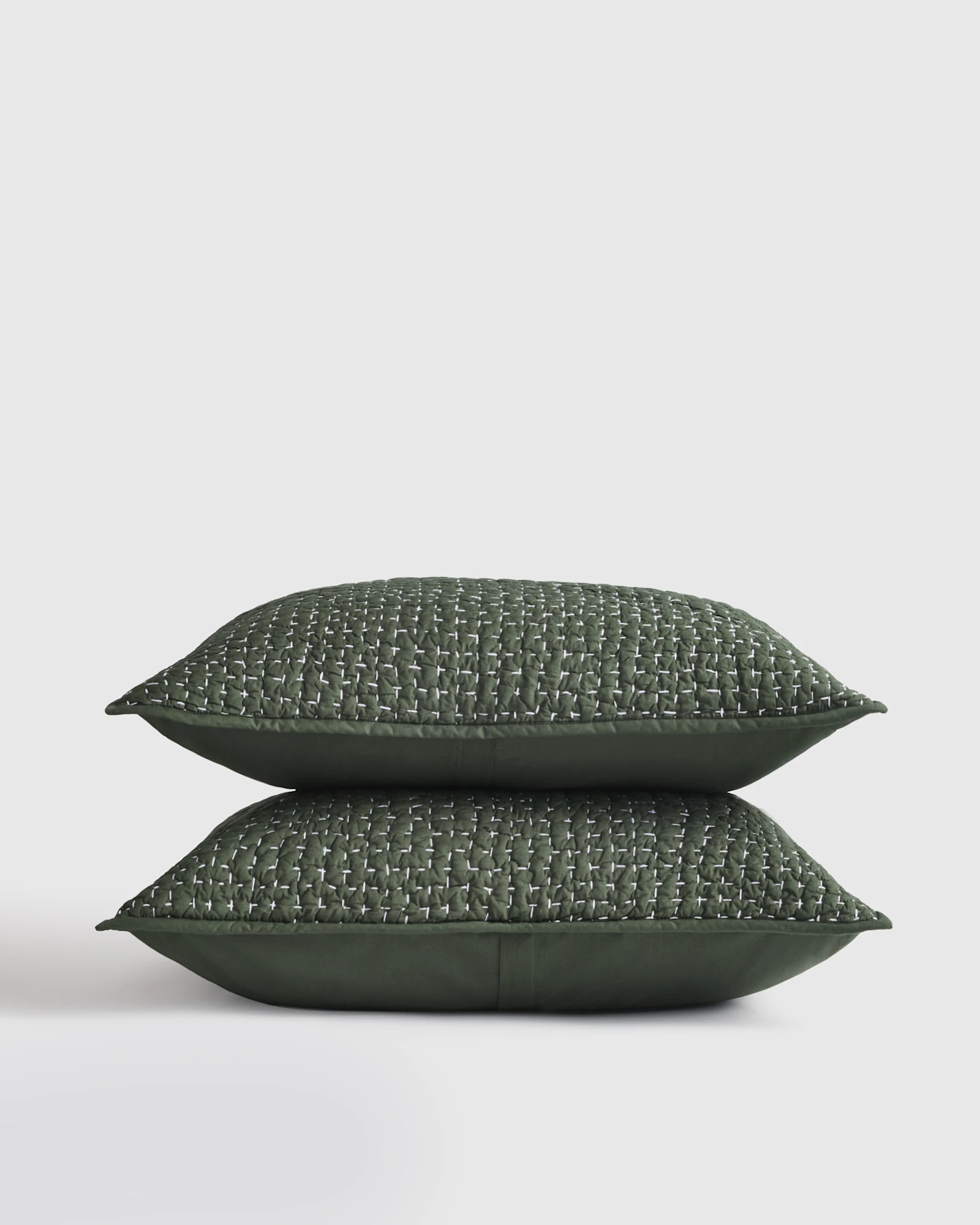 Organic Cotton Hand Stitched Quilted Sham Set (Standard) by Quince