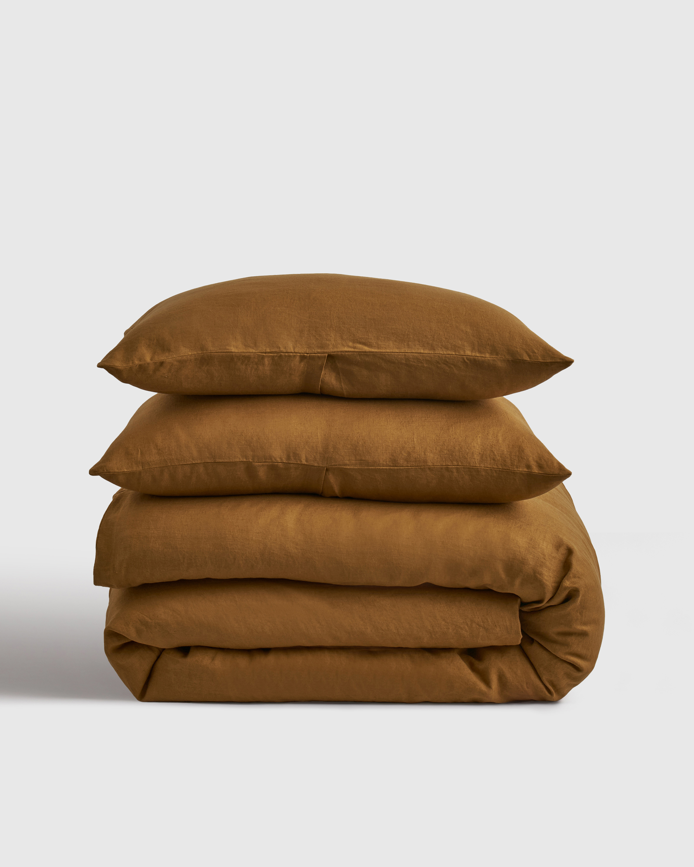 Tobacco European Linen Duvet Cover Set