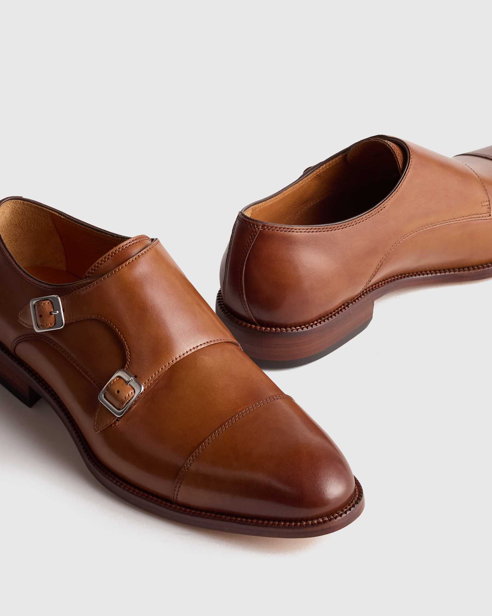 Italian Leather Monk Strap in Tobacco Italian Leather Monk Strap in Tobacco