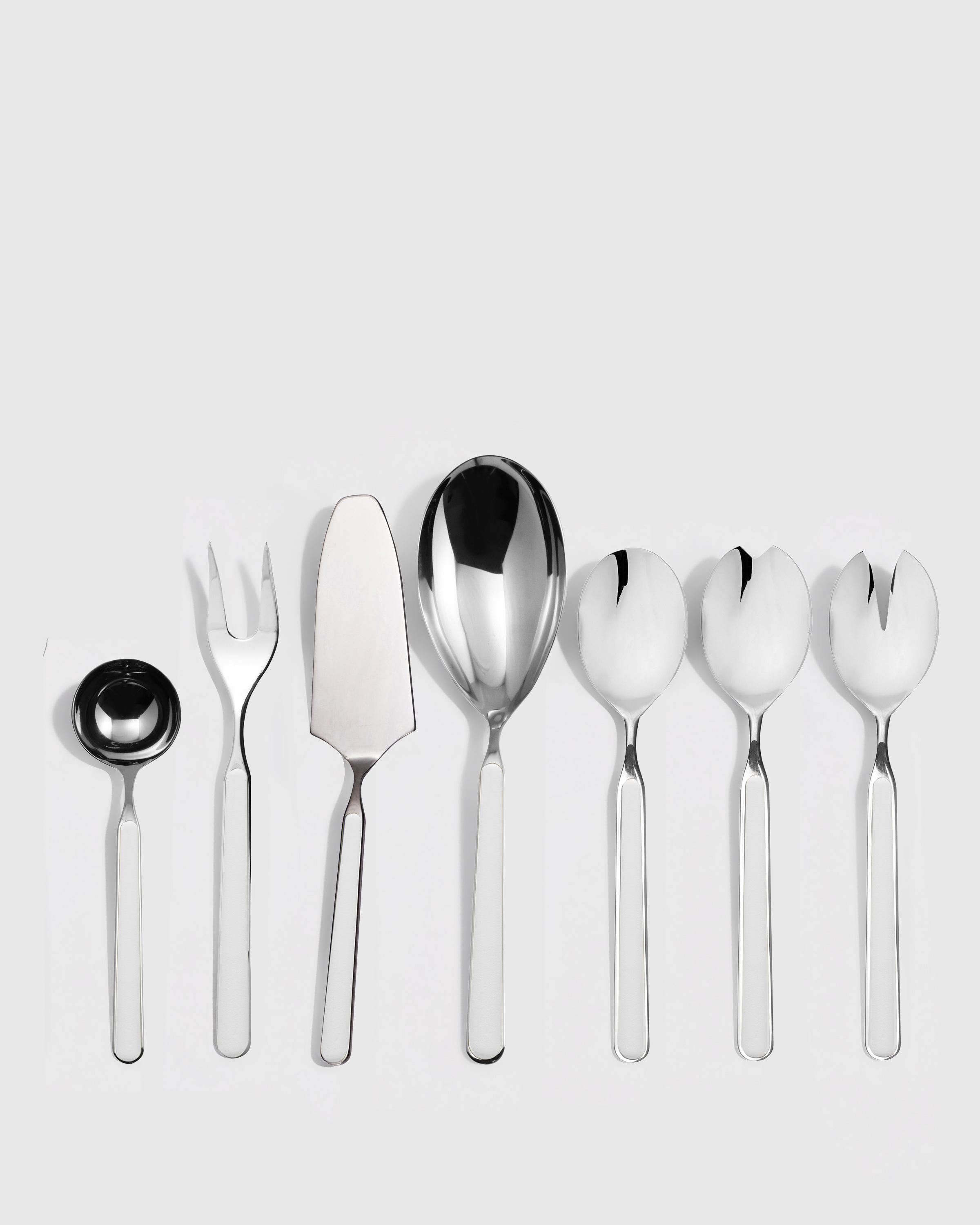 Porcelain Fantasia 7-Pc Serving Utensil Set by Mepra