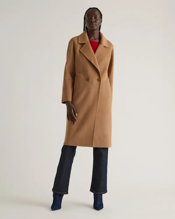 Double-Faced Merino Wool Notched Lapel Coat