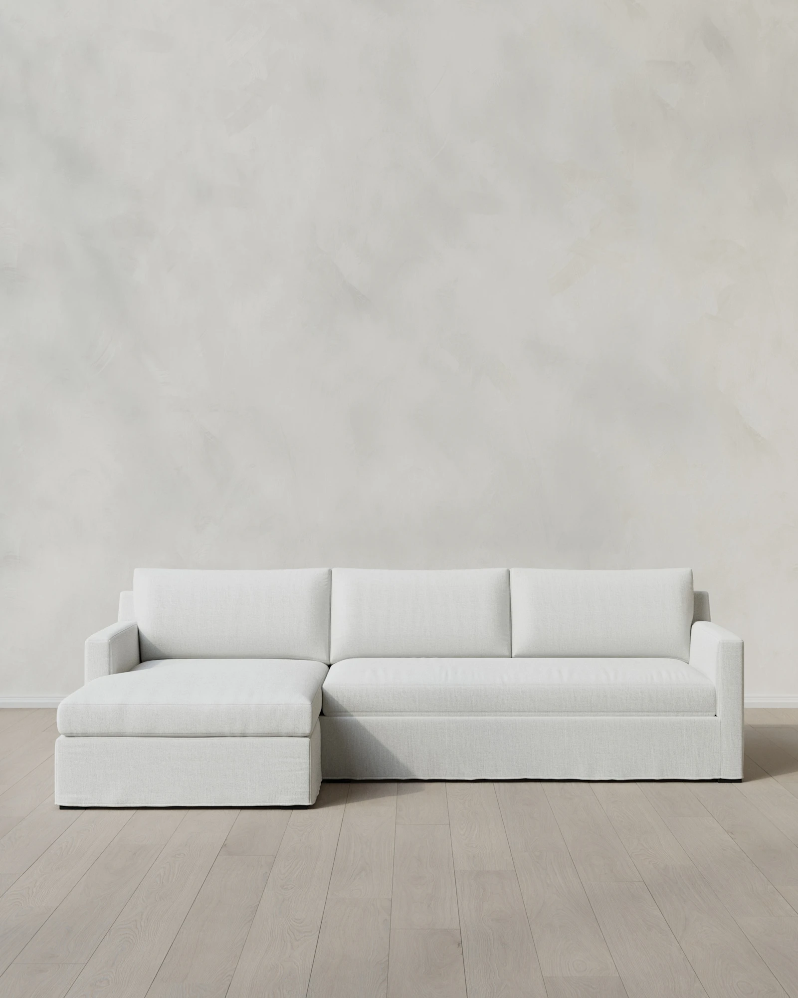 Ellery Slipcover Chaise Sectional in Performance Linen