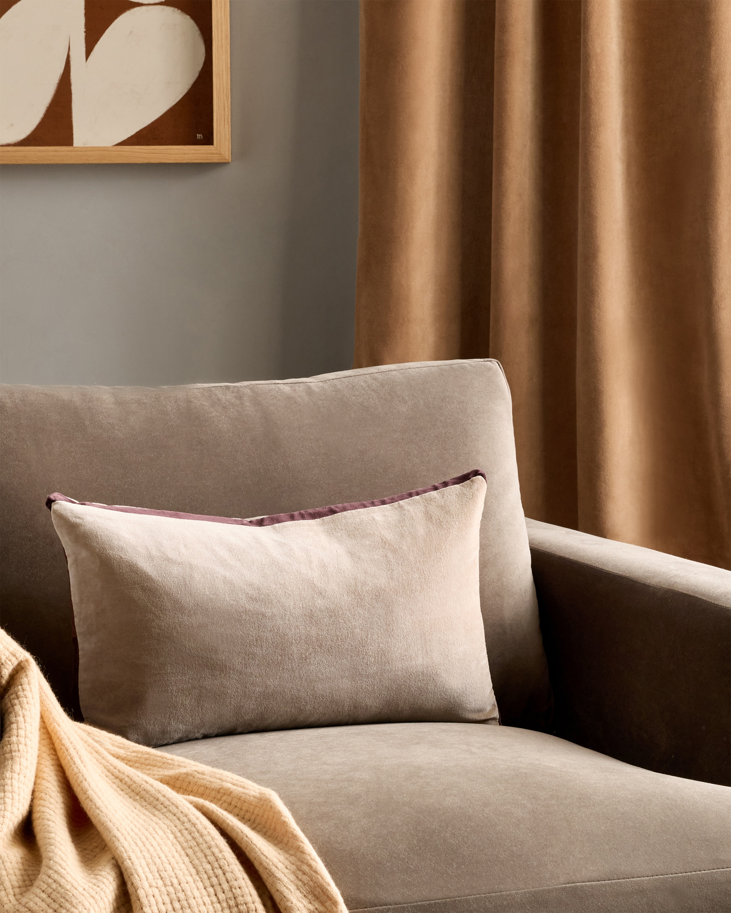 Quince Velvet Edge Pillow Cover - Thumbnail 4
