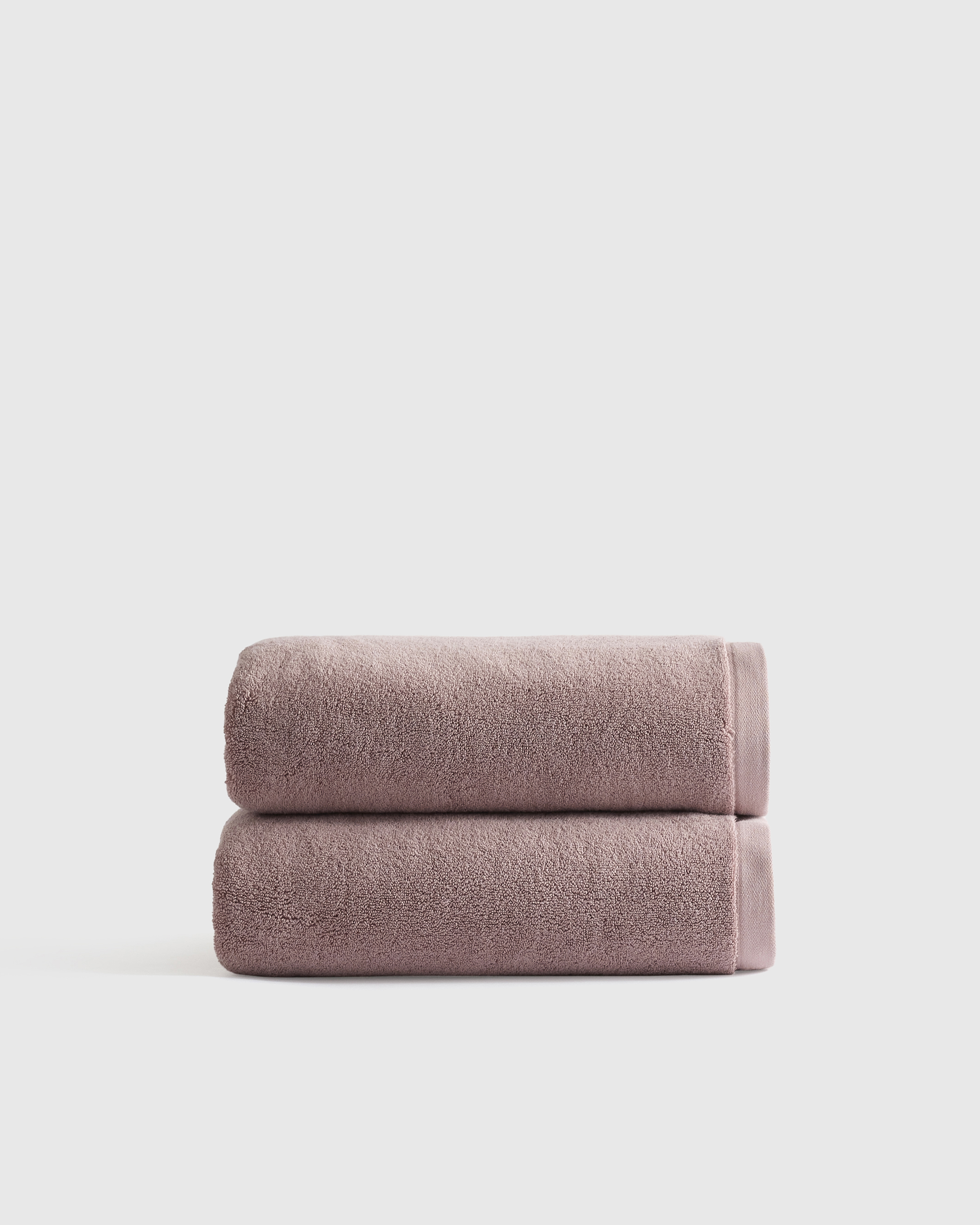 Dusty Mauve Plush Organic Turkish Cotton Bath Towel (Set of 2)