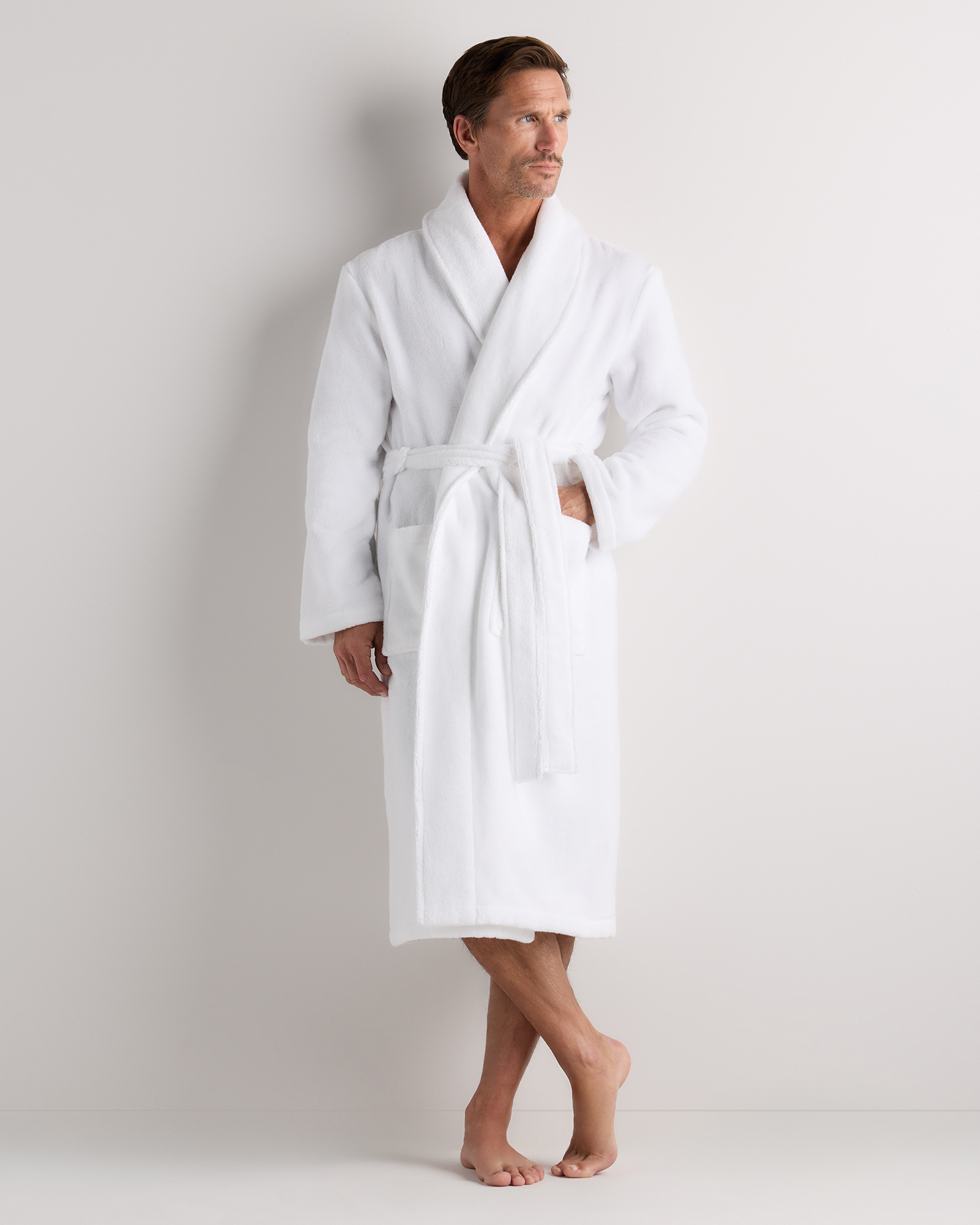 White Plush Turkish Cotton Terry Robe