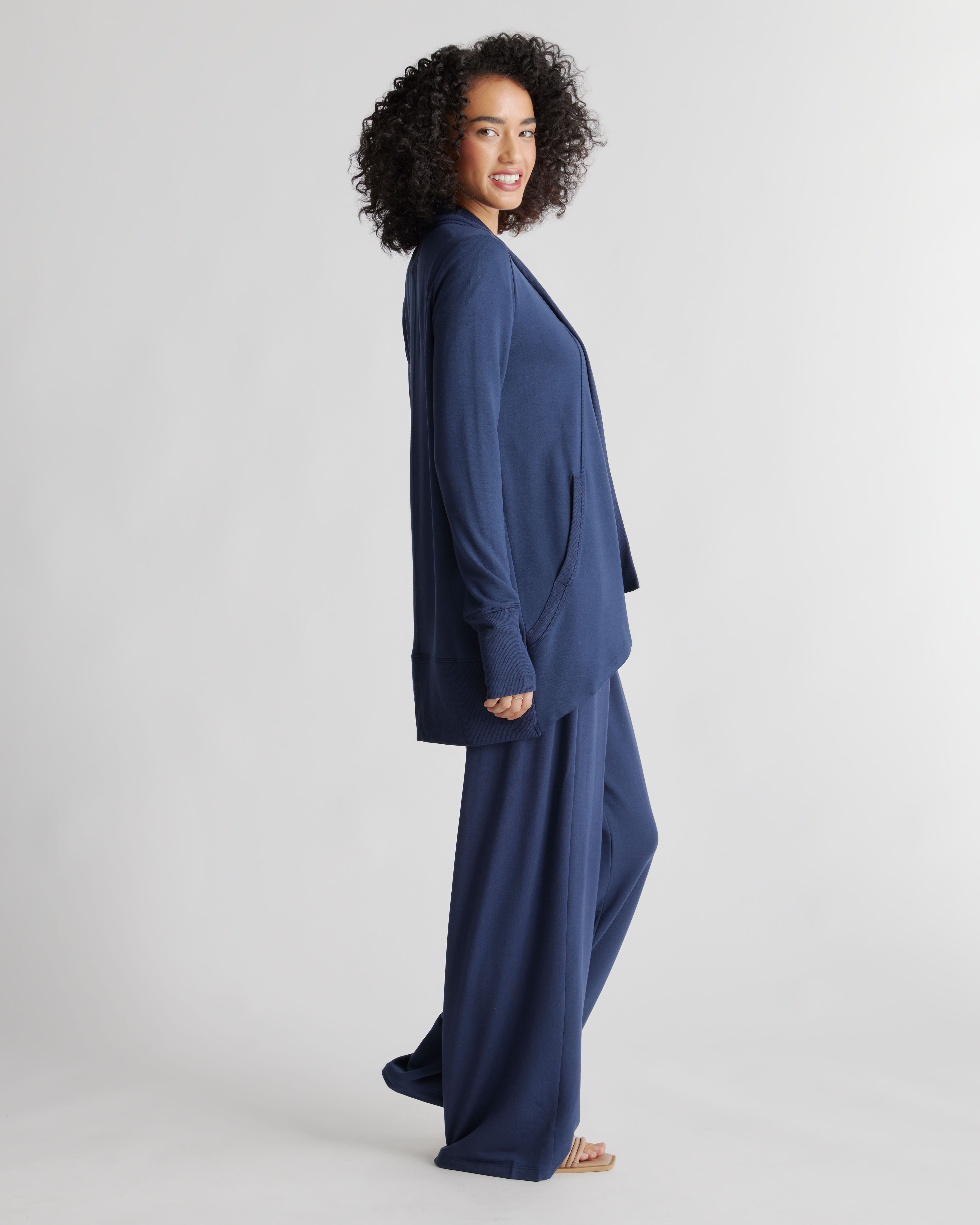 PERVERZE◆21SS Double Face Rib Cardigan/FREE/コットン/BLK/0121010502 PERVERZEのDouble Face Ribリバーシブルニットカーディガン