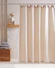 European Linen Shower Curtain (Beige)
