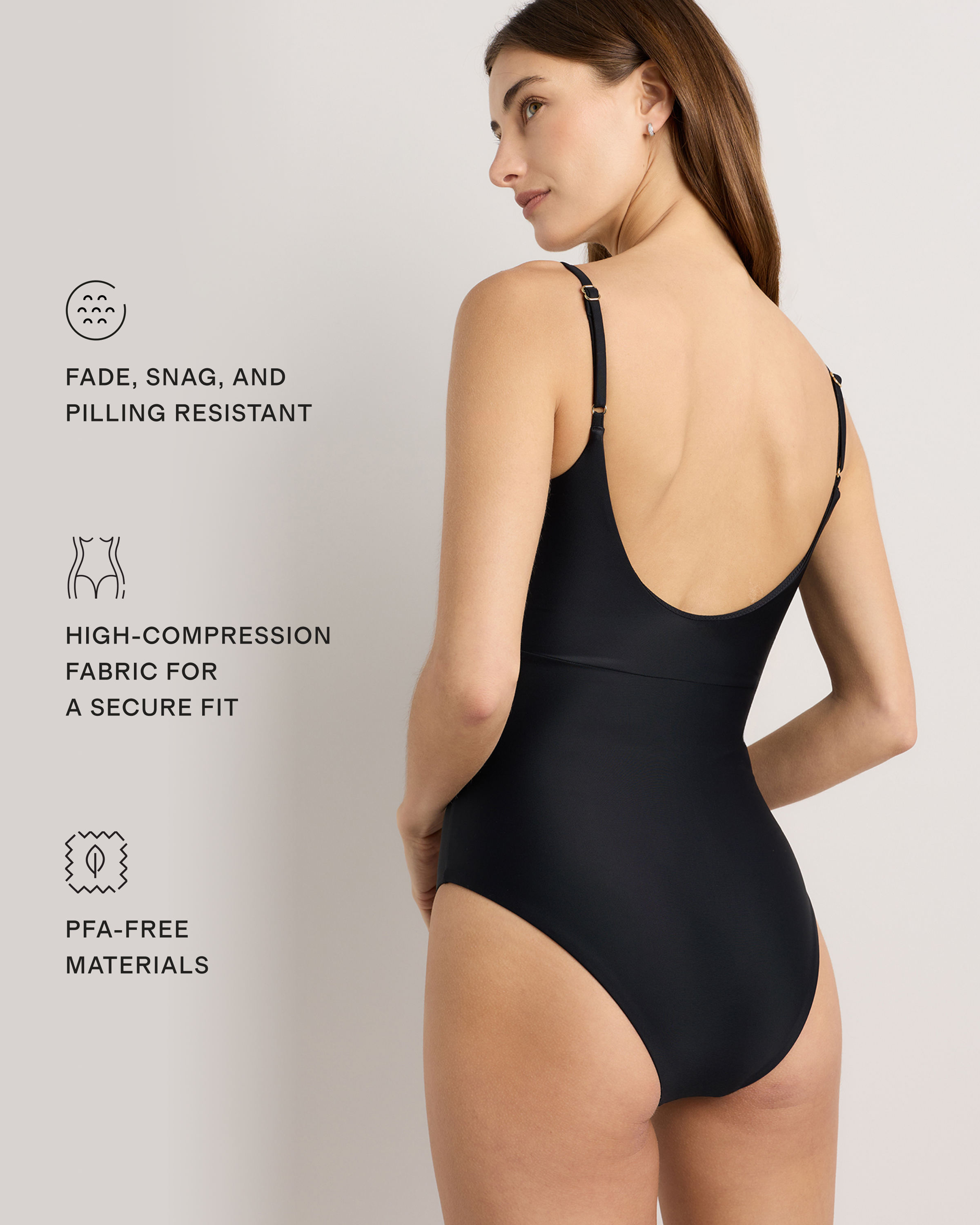 【digne】cut off one piece black 1 Italian Cut-Out One-Piece Swimsuit in Black