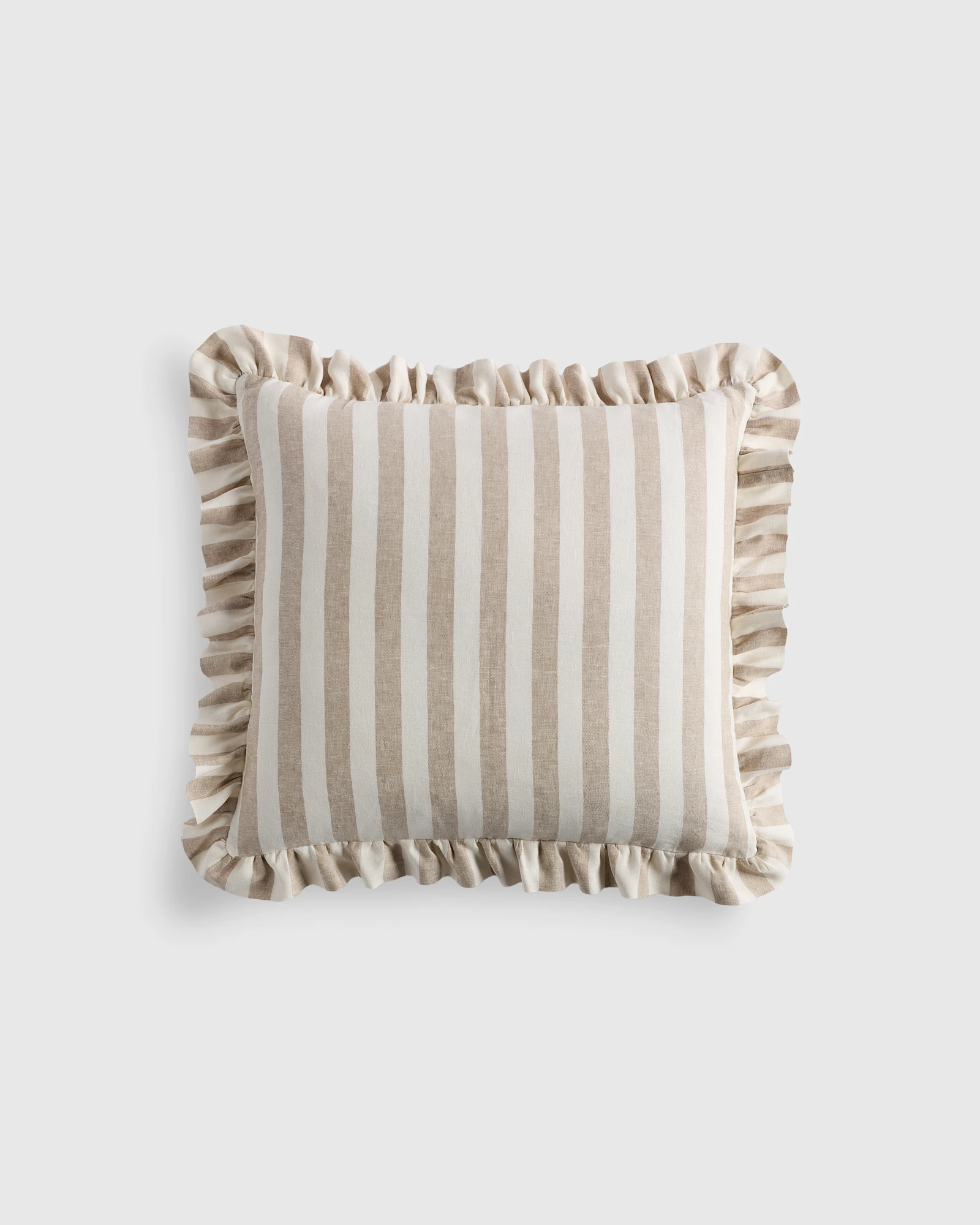 Ruffle Linen Pillow Cover