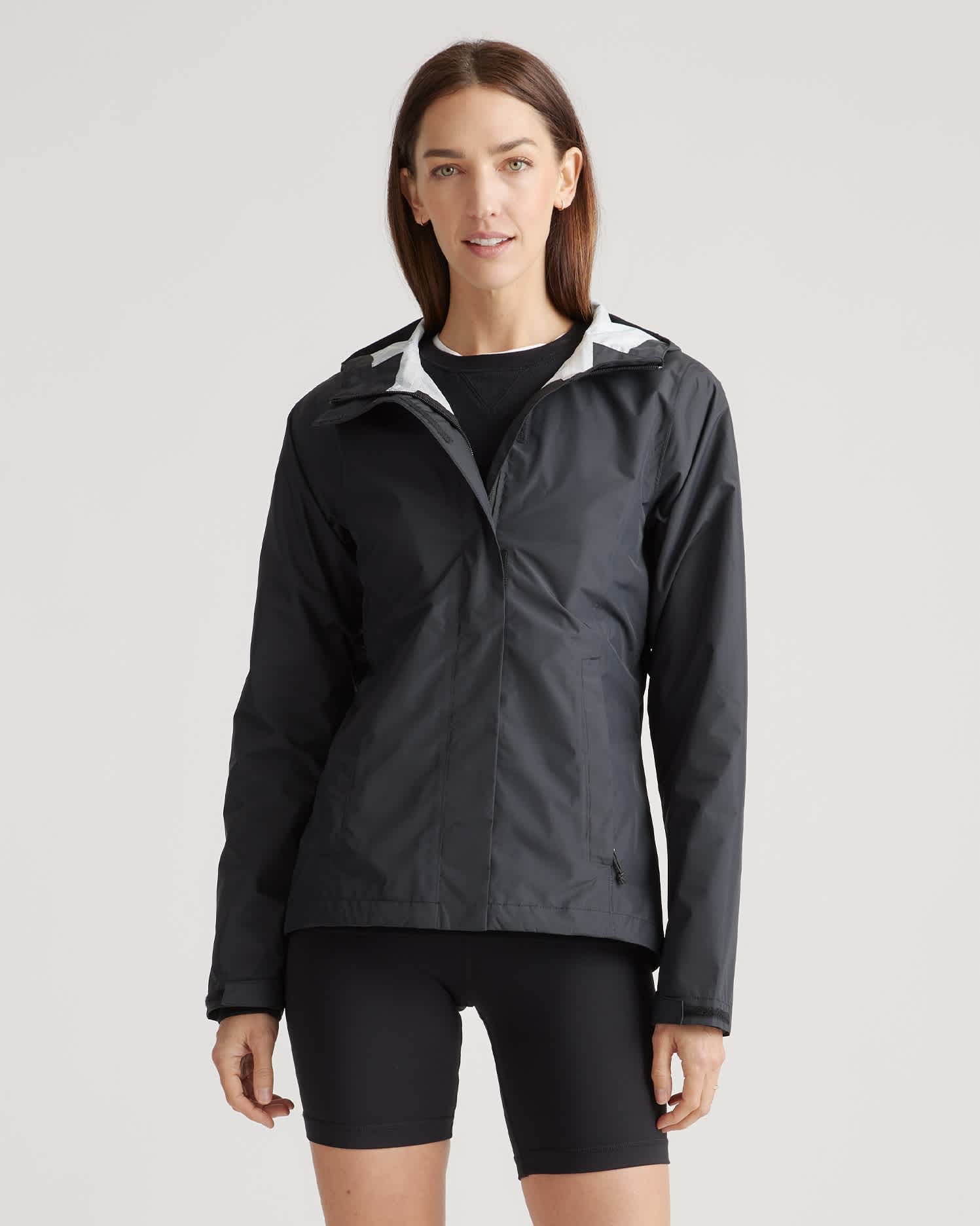 Weatherproof Short Rain Shell Jacket in Black