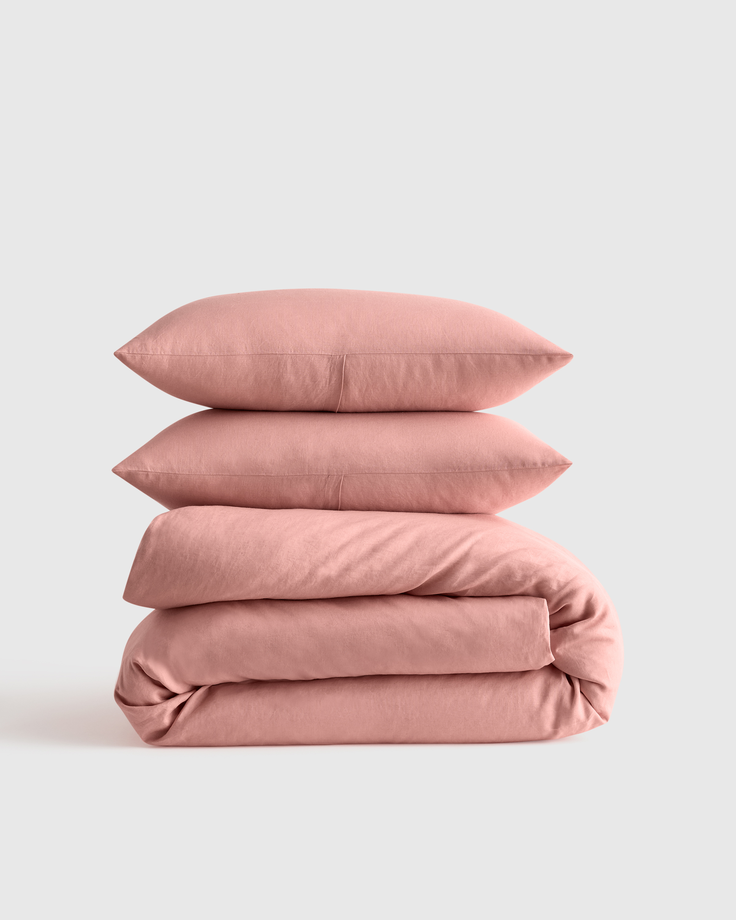 Rose European Linen Duvet Cover Set