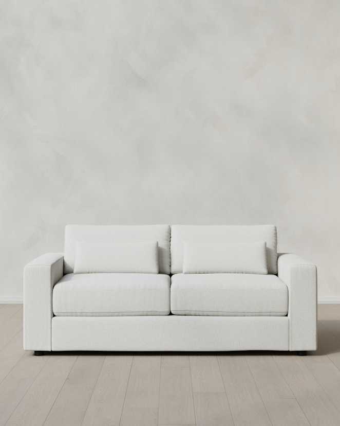 Square Arm Deep Seat Sofa 7ft Bru Colourwash Snow