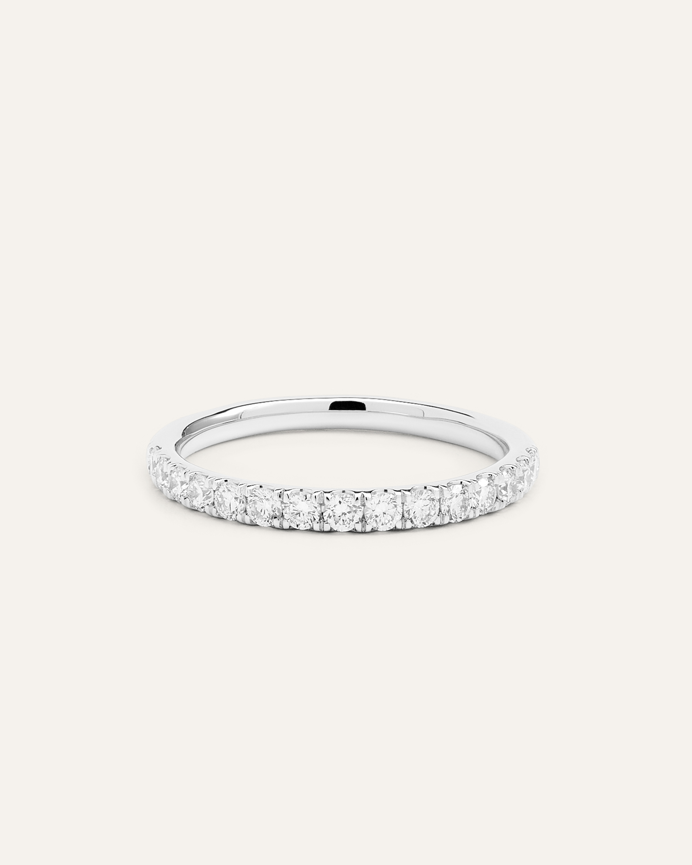 White Gold Lab Grown Diamond Pave Band