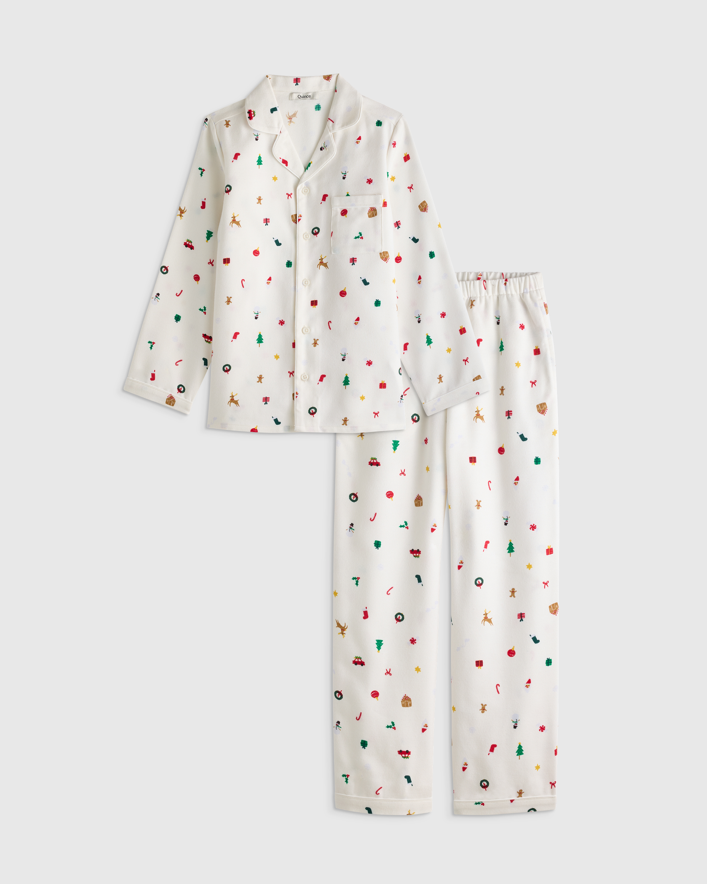Multi Holiday Holiday Flannel Pajama Set
