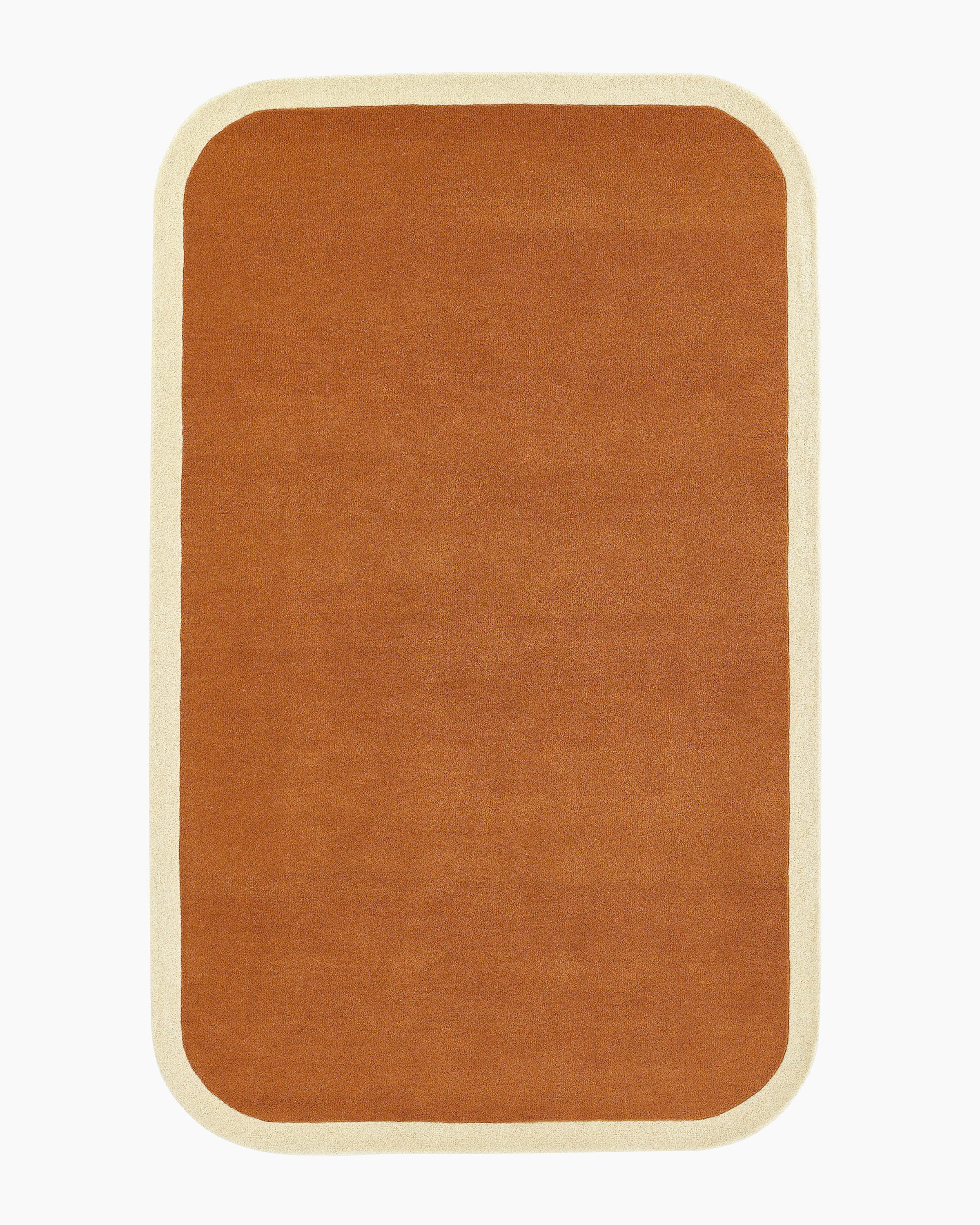 Copper Colorful Curves Hand-Tufted Rug