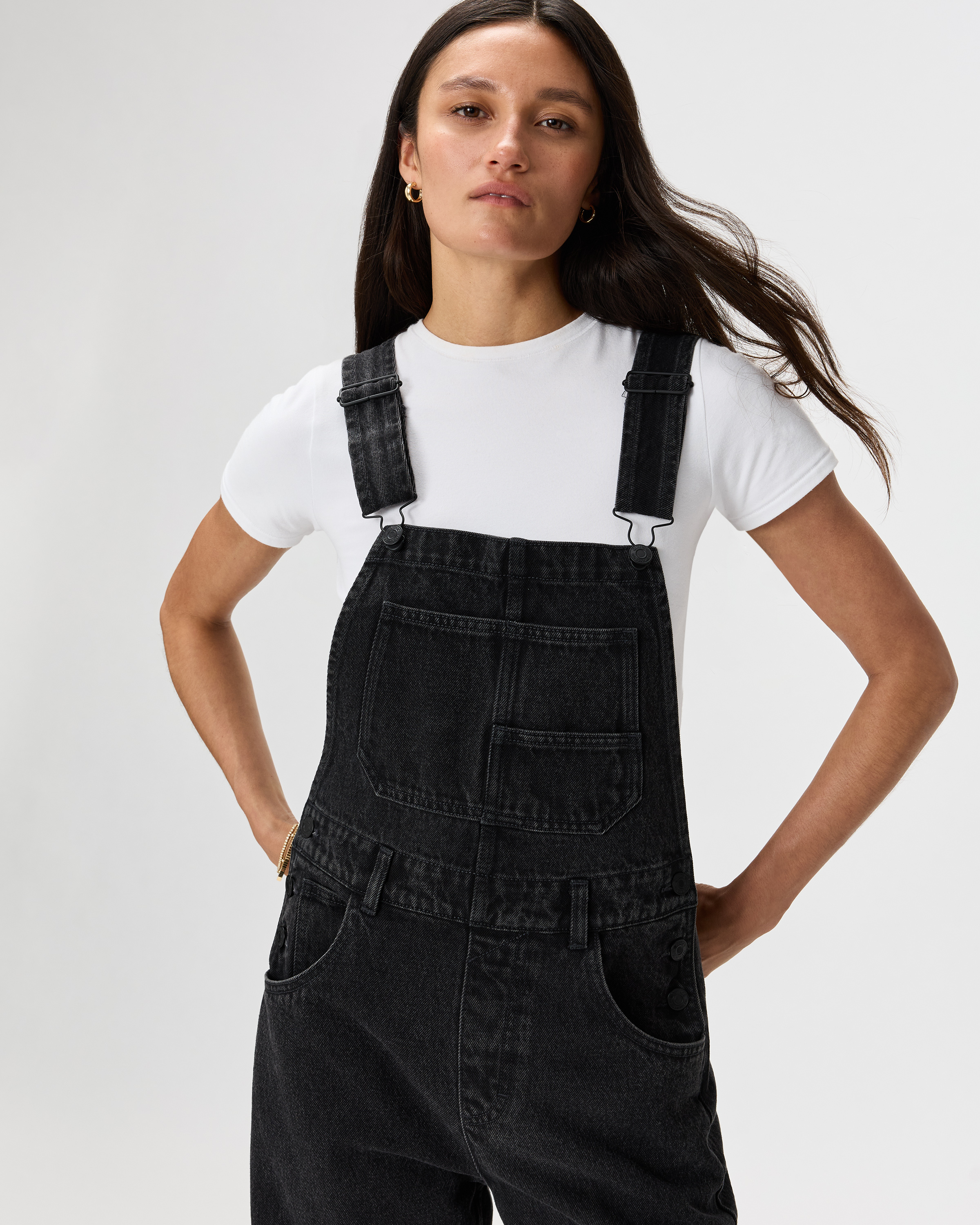 Organic Stretch Cotton Twill Relaxed Overalls