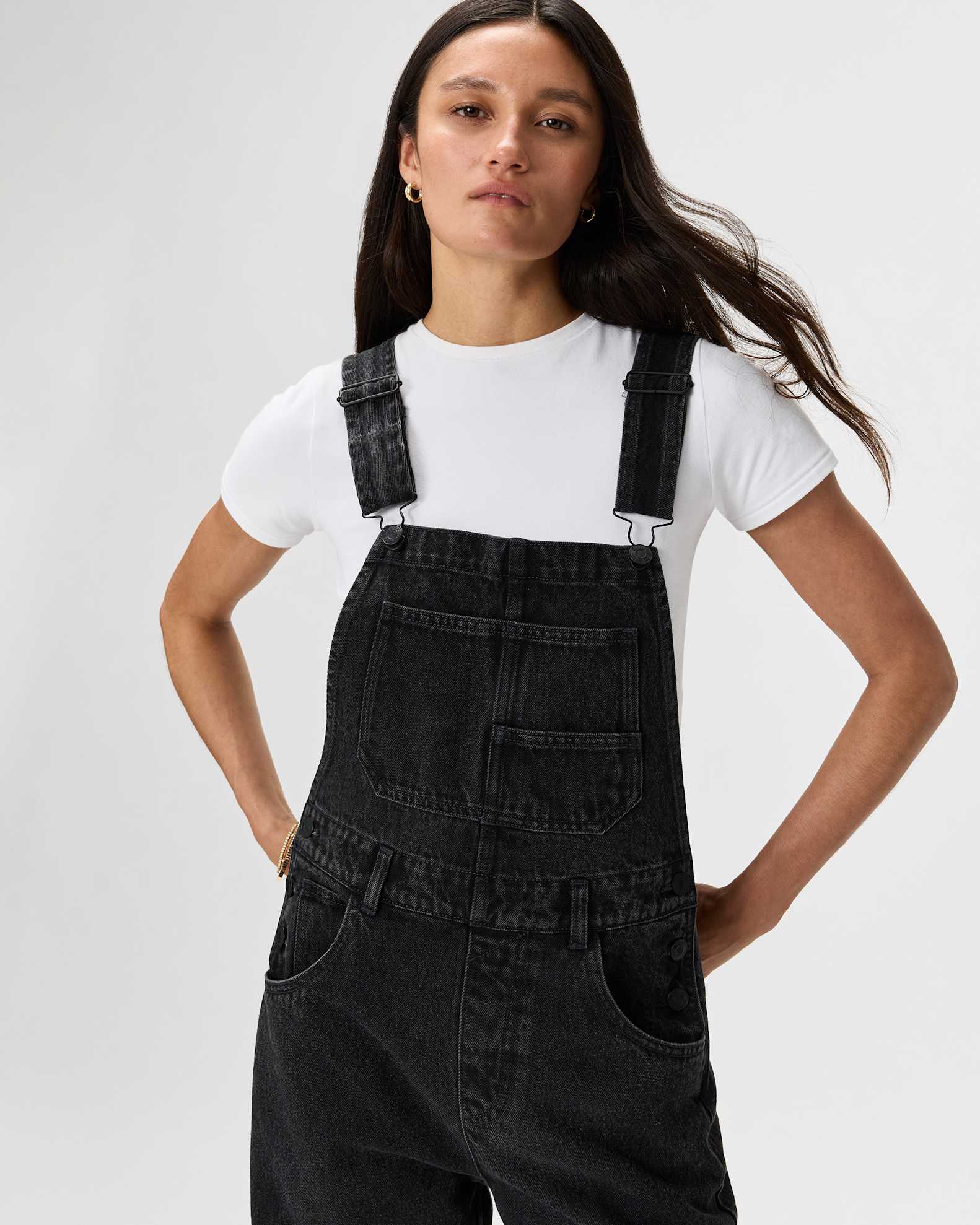 Organic Stretch Cotton Twill Relaxed Overalls