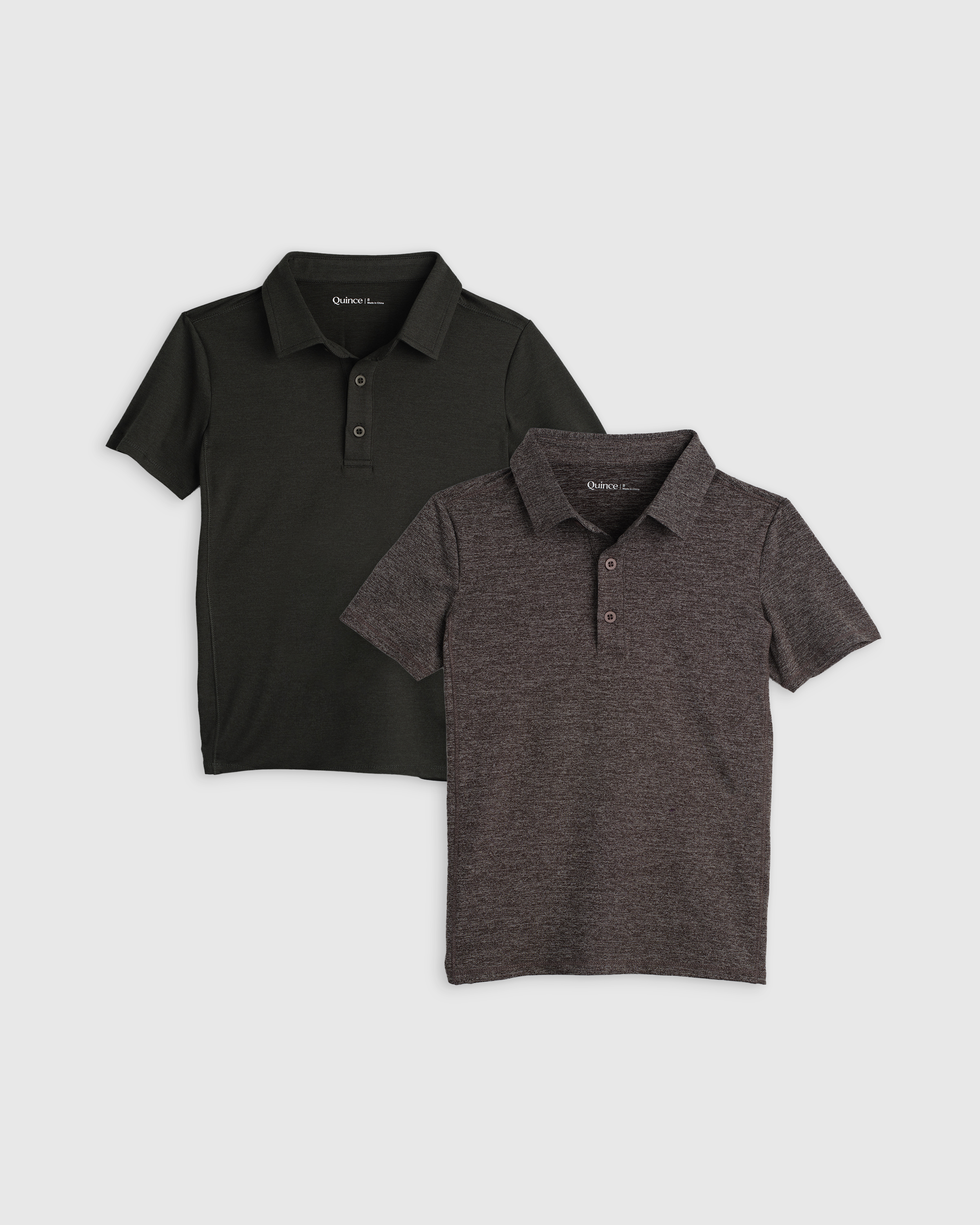 Charcoal/Olive Flowknit Breeze Active Polo 2-Pack